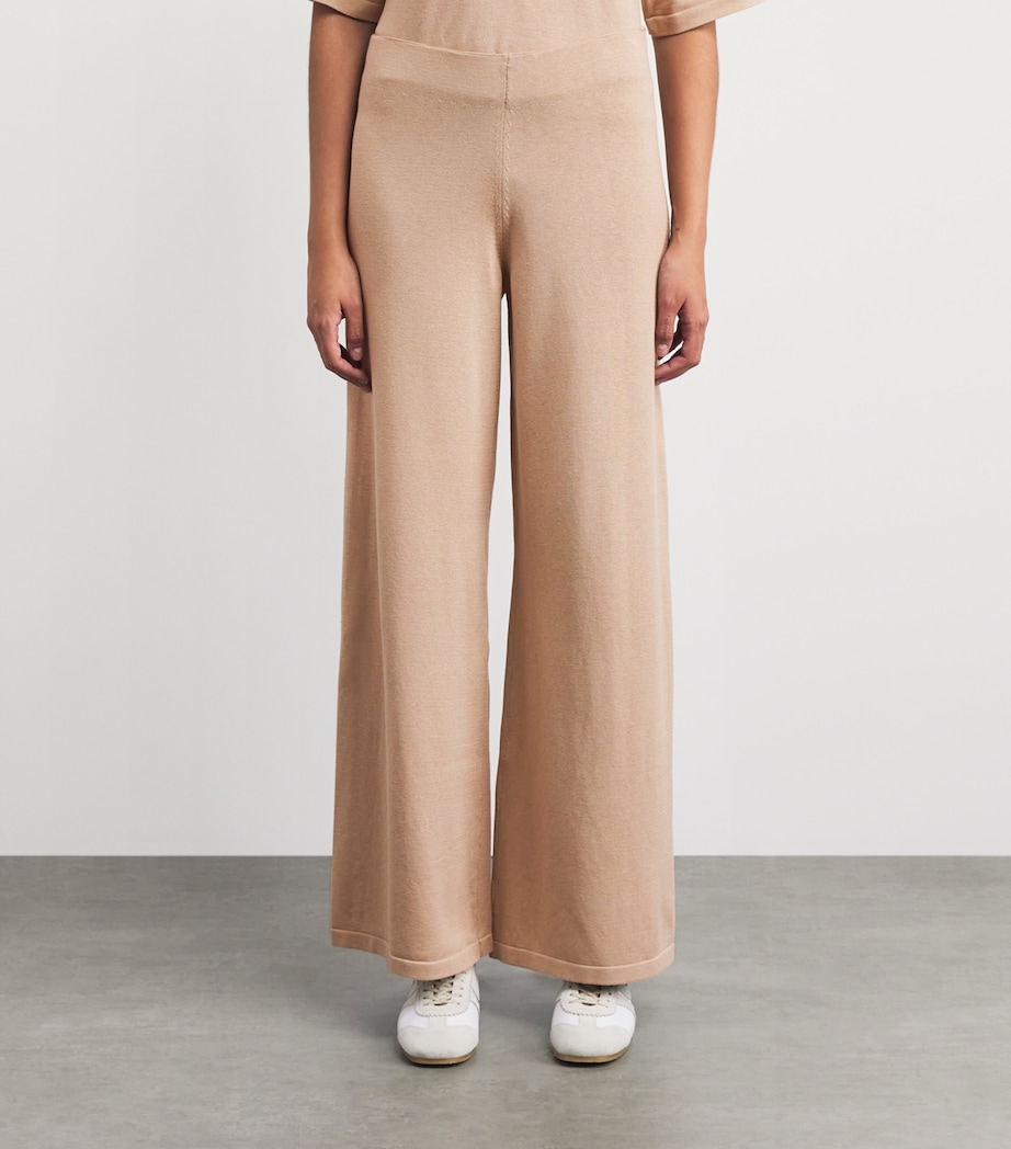 Falke Womens Silk-Cotton Leggings Camel Image 4