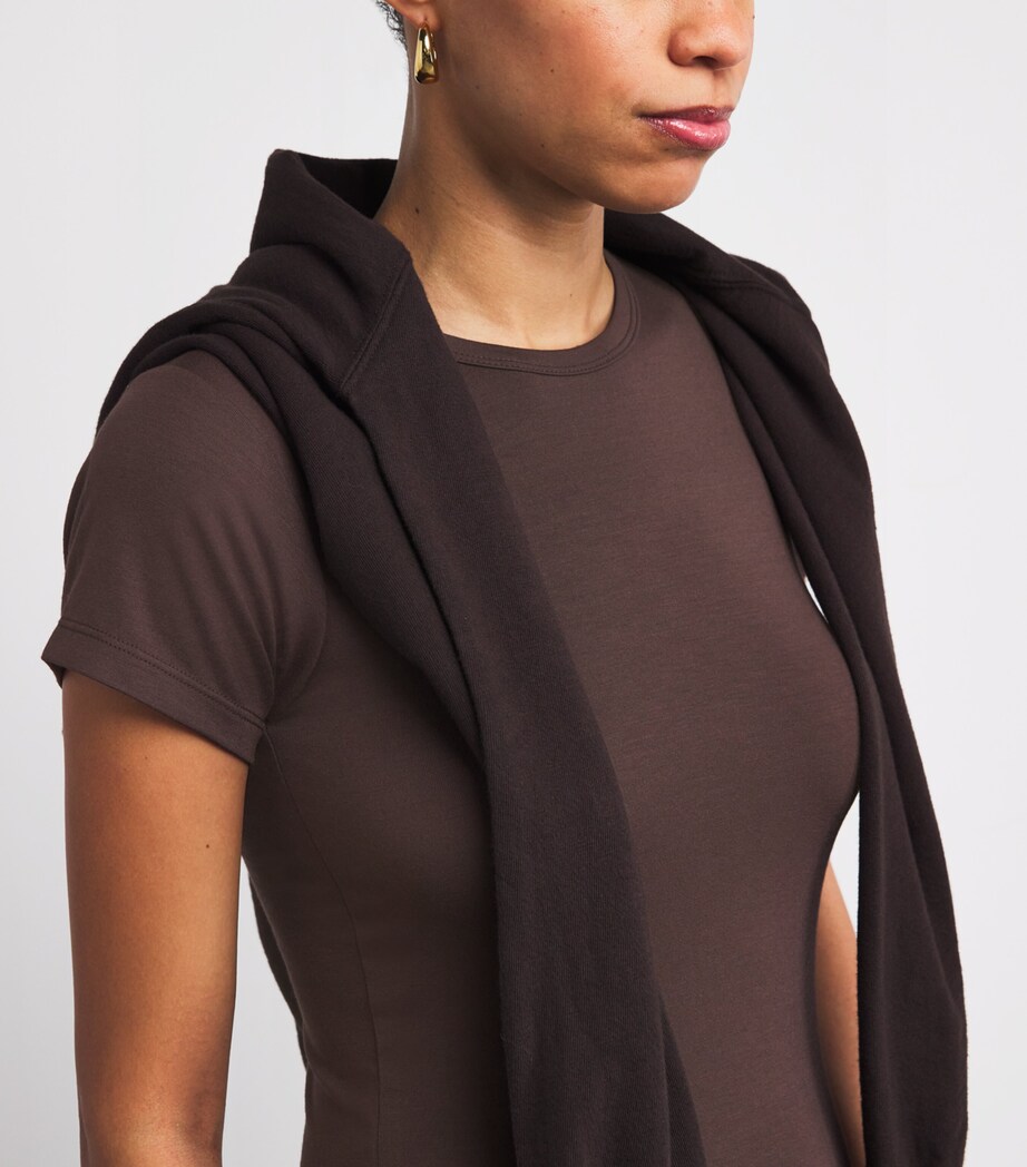 Cotton-Modal Crew-Neck T-Shirt ESPRESSO ESP Image 6