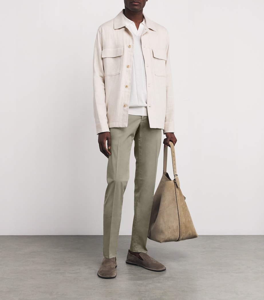 Cotton Royal Batavia Slim Chinos 903 GRIGIO CHIARO Image 2