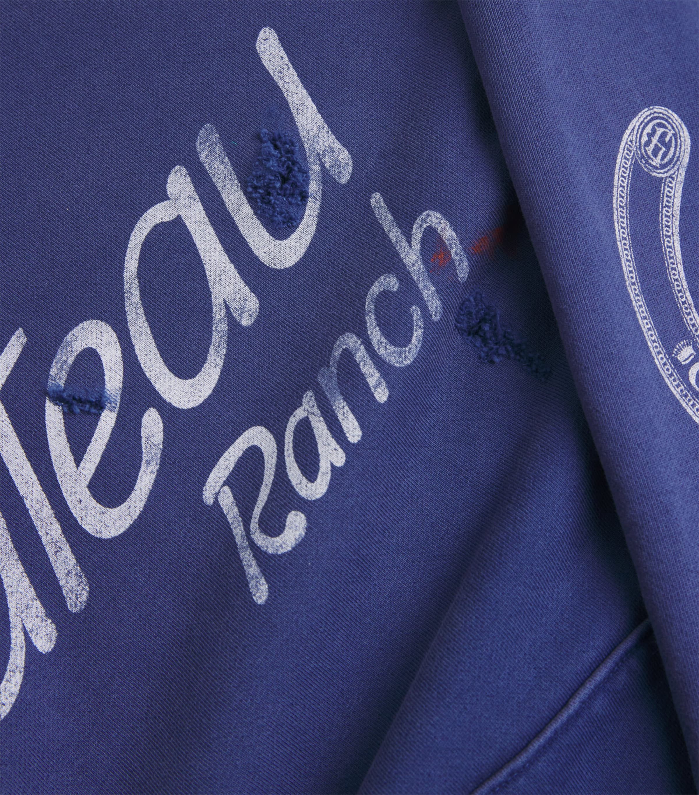 GALLERY DEPT. Mens Cotton Chateau Ranch Hoodie Navy Image 5