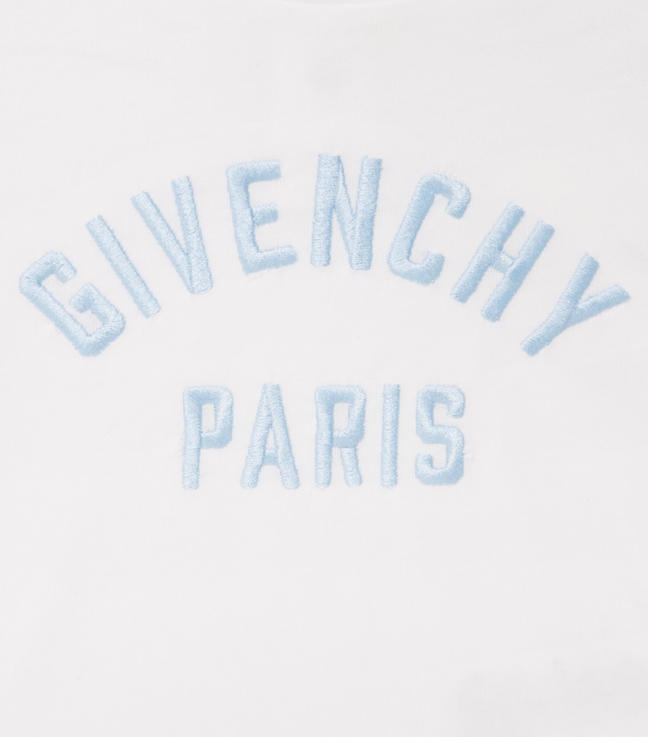 Givenchy Kids Cotton Embroidered Logo T-Shirt (9 Months) Image 3