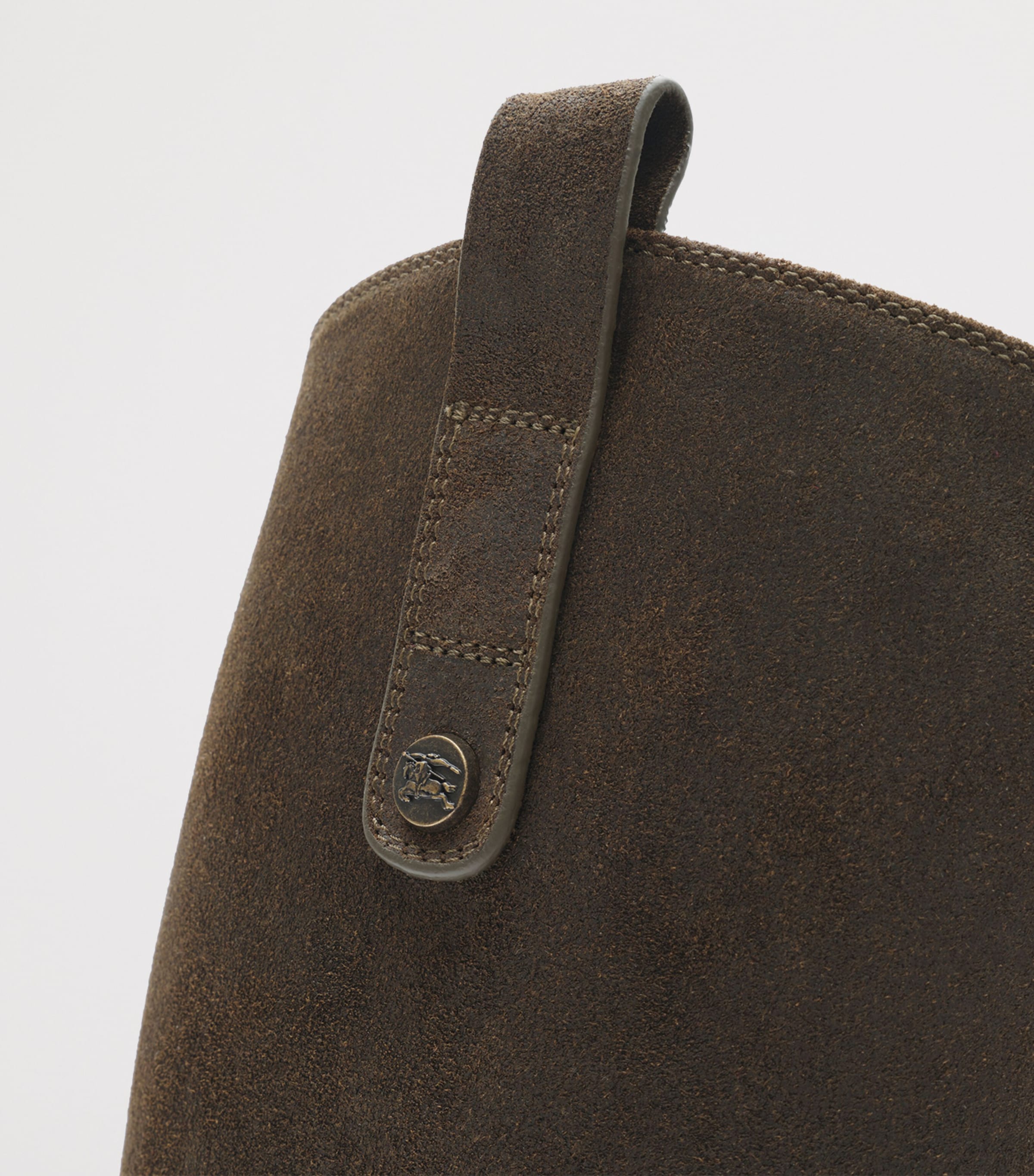 Burberry Suede Cavalier Knee-High Boots Loch Image 4