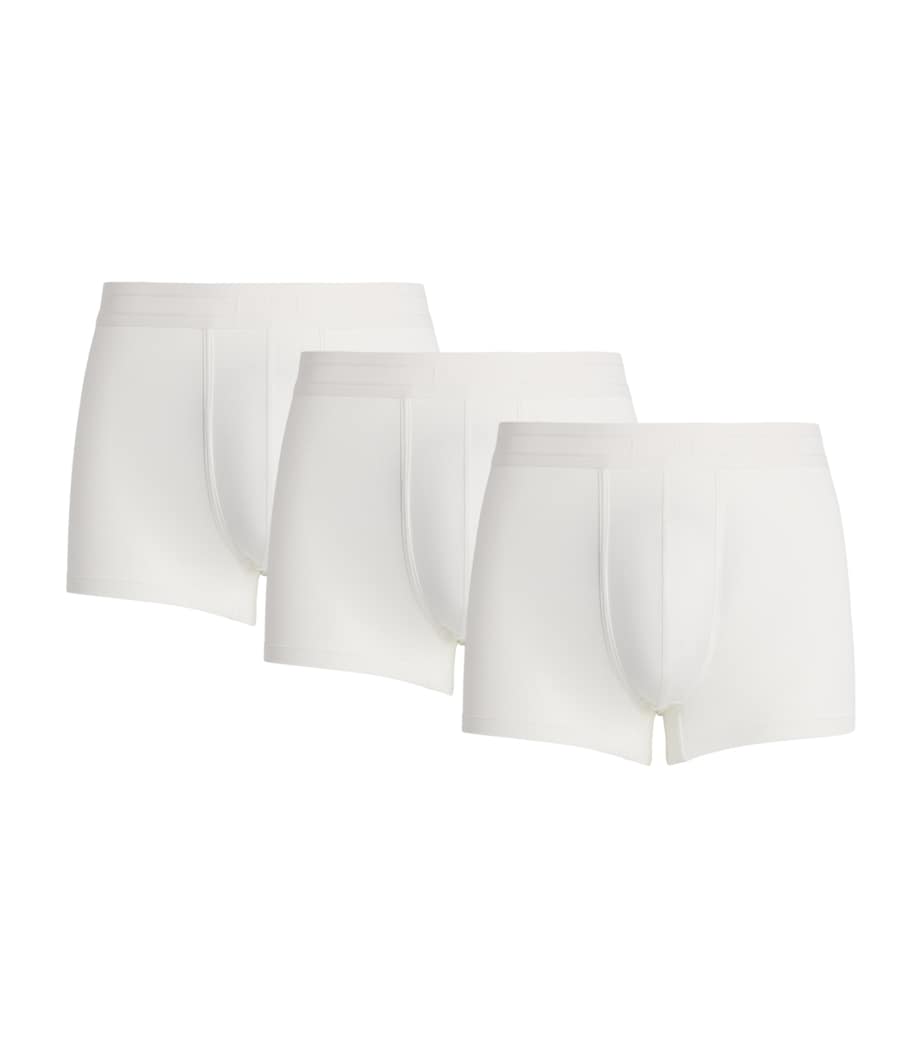 CHÉ Mens Modal-Blend Trunks (Pack of 3) White Image 1