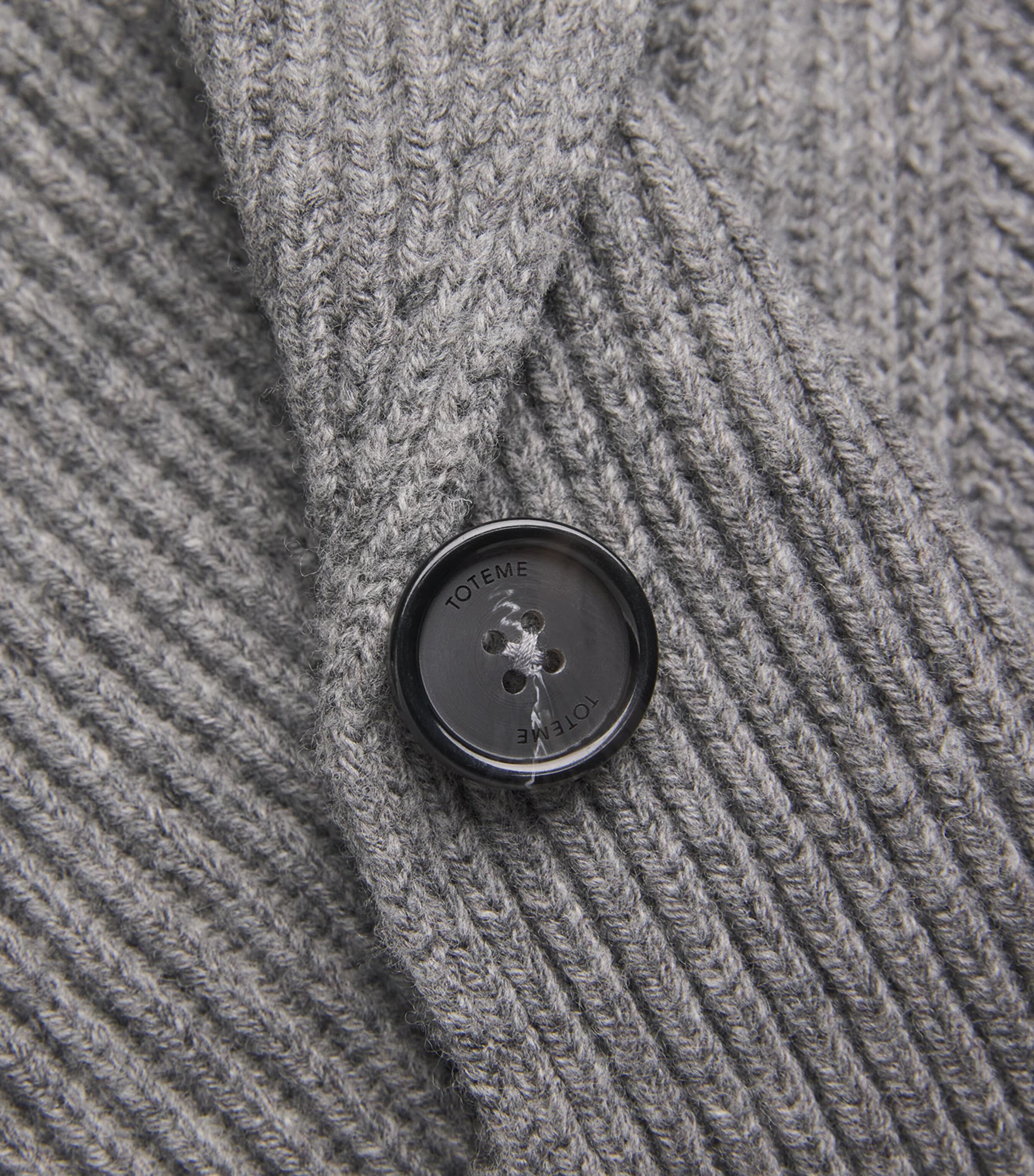 Wool-Blend Shawl Cardigan 020 MID GREY MELANGE Image 5