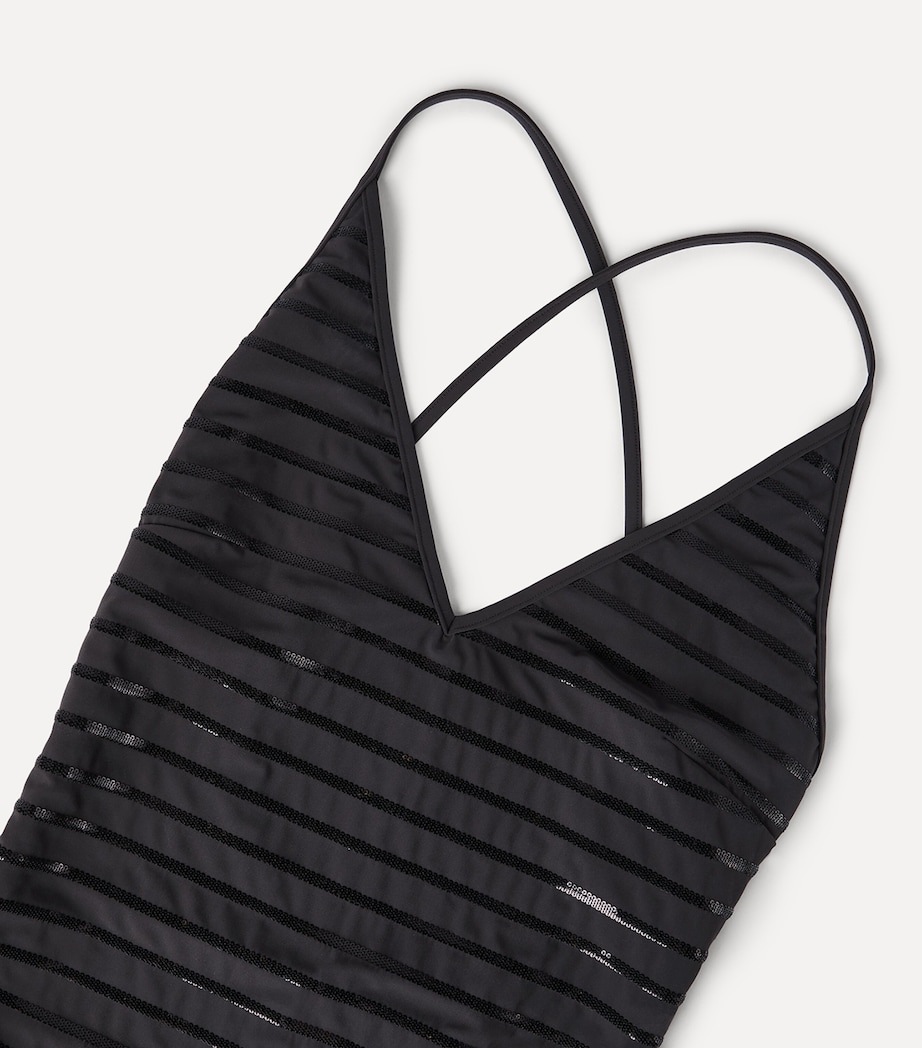 Brunello Cucinelli Womens Dazzling Stripe Swimsuit Image 5