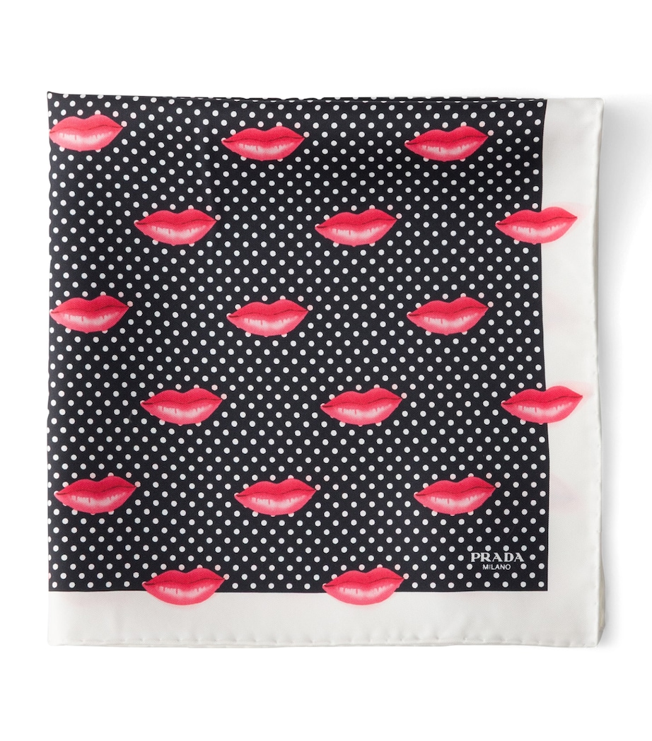 Prada Silk Twill Printed Lips Scarf Image 1