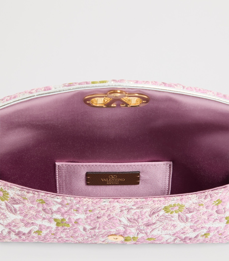Valentino Garavani Floral Embroidered DeVain Shoulder Bag Image 5