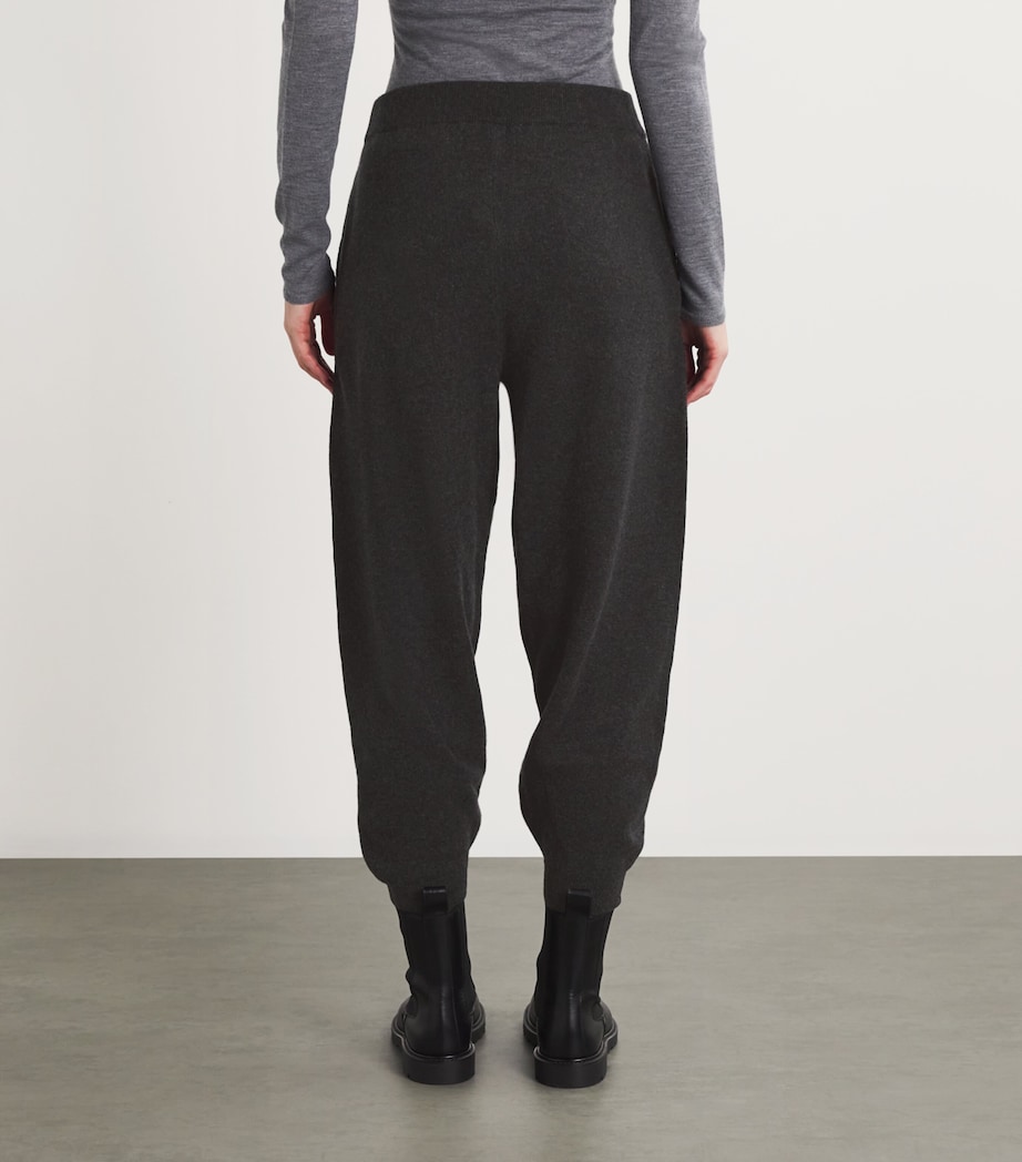 FRAME Womens Cashmere-Blend Travel Trousers Charcoal Heather Image 4