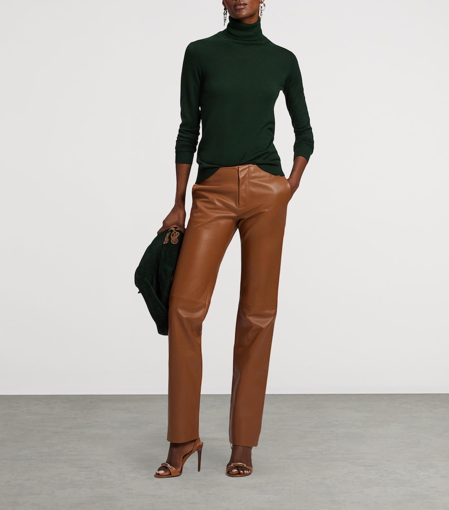 Cashmere Rollneck Sweater DARK RACING GREEN Image 8