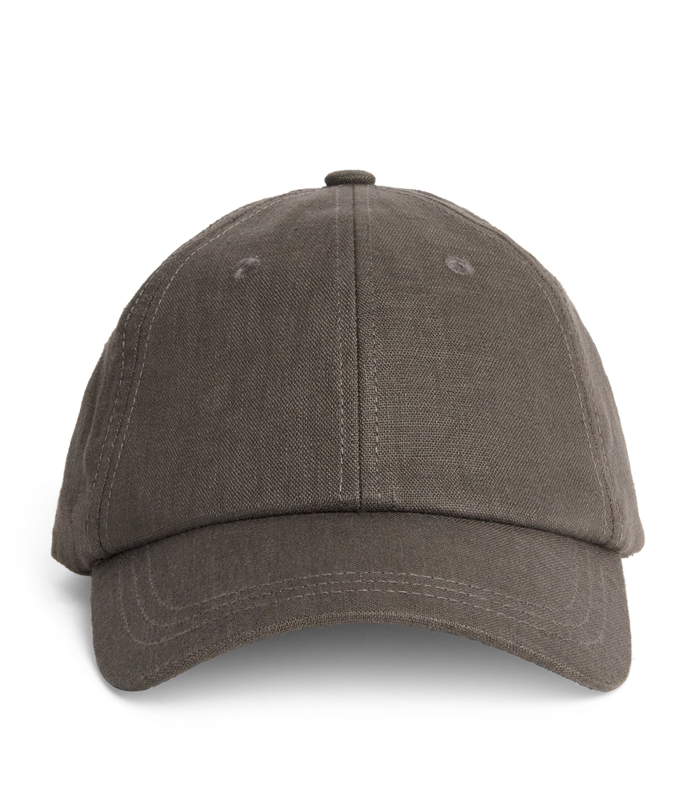 Frescobol Carioca Linen Fernando Baseball Cap In Green