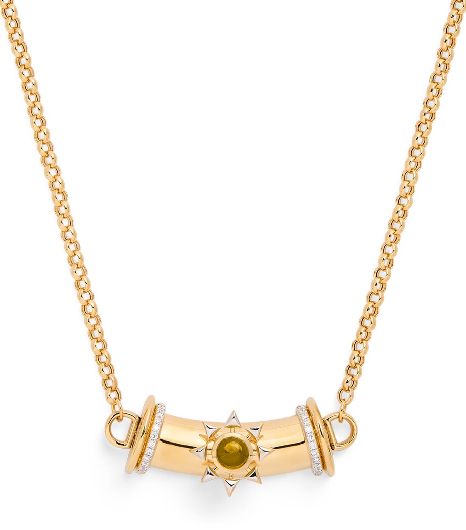 L'ATELIER NAWBAR Yellow Gold, Diamond and Citrine Warrior Star Lot N*91 Necklace Yellow Gold Image 1