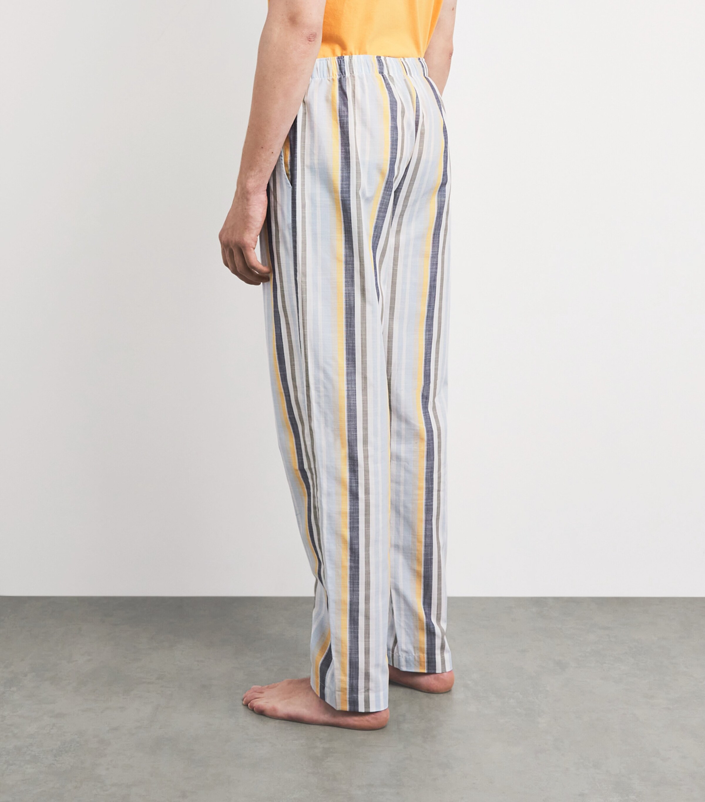 Hanro Mens Cotton Night & Day Pyjama Bottoms Sunset Stripe Image 5