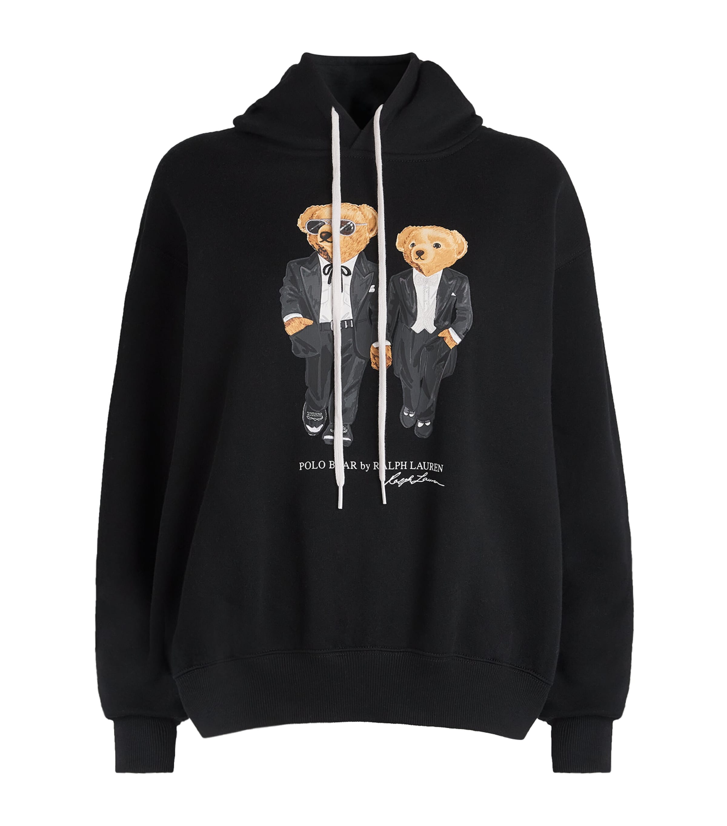 Cotton-Blend Ralph and Ricky Polo Bear Hoodie POLO BLACK Image 1