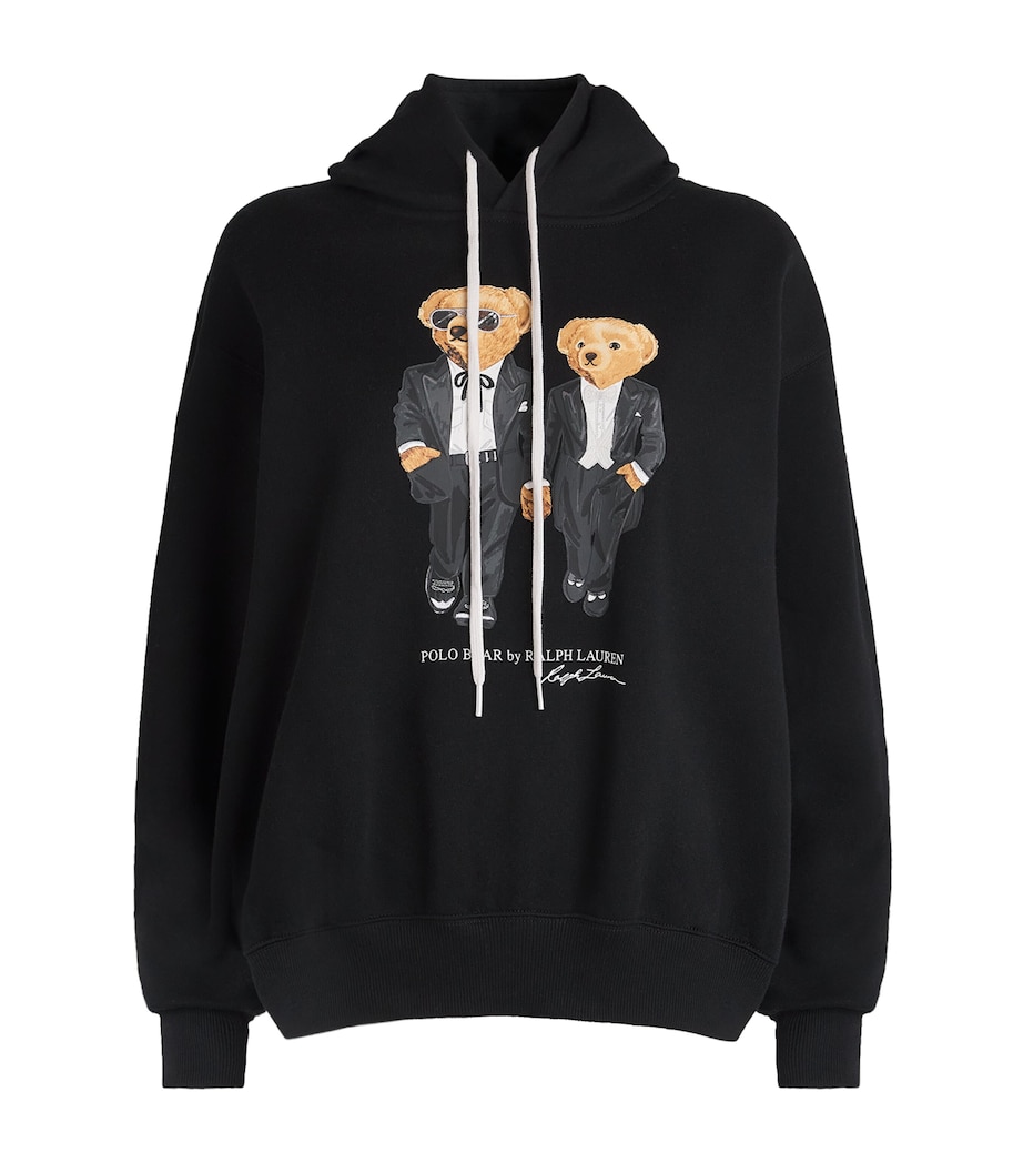 Cotton-Blend Ralph and Ricky Polo Bear Hoodie POLO BLACK Image 1