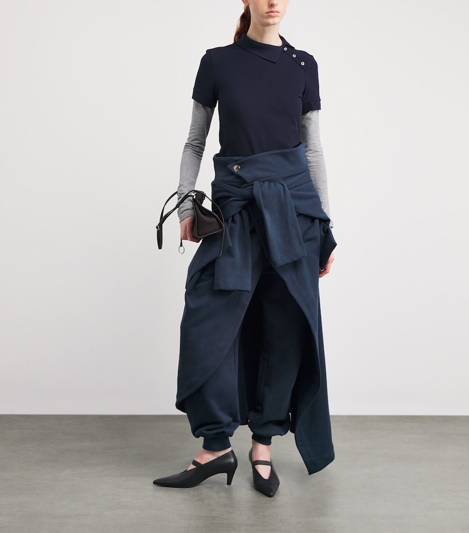 Cotton Wrap Sweatpants NAVY Image 2