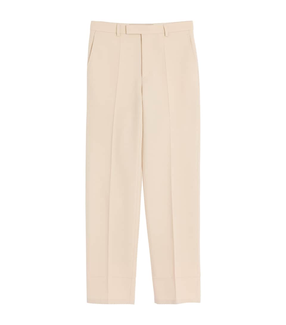 Wool Straight-Leg Trousers