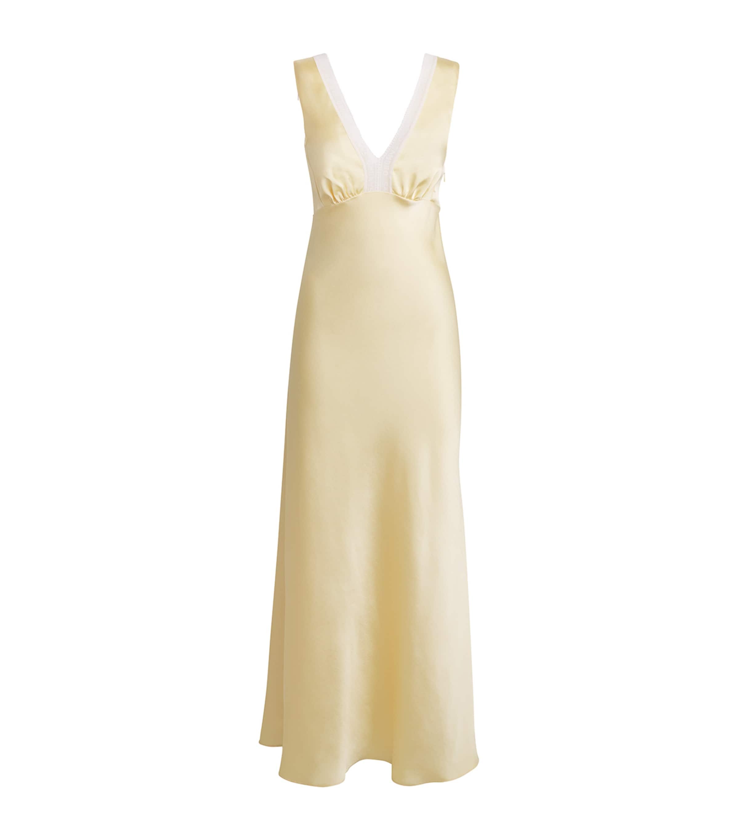 Sandro Satin Effect Maxi Dress
