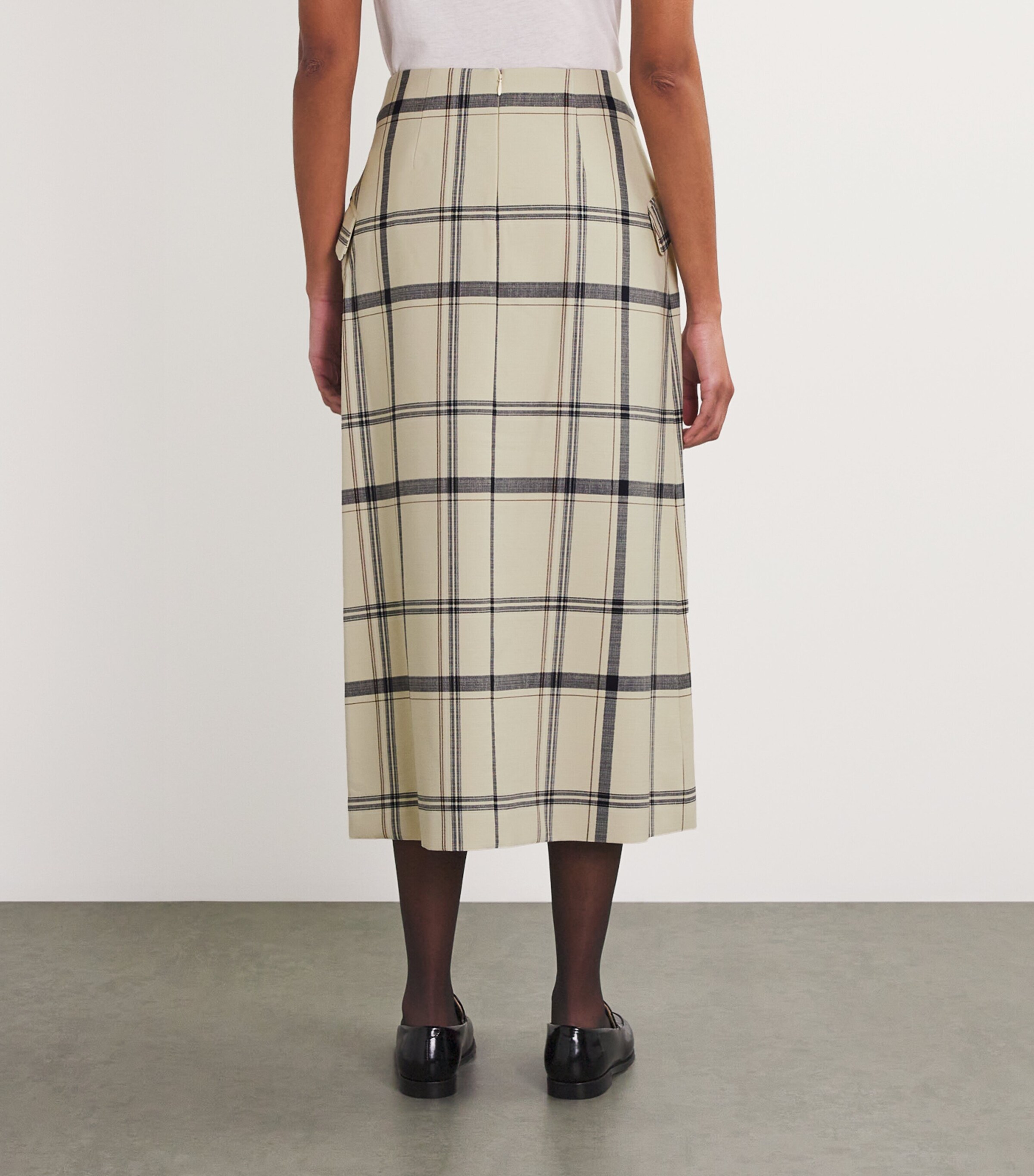 Corelia Check Midi Skirt MCRMCREAM/BLCK CHECK Image 4