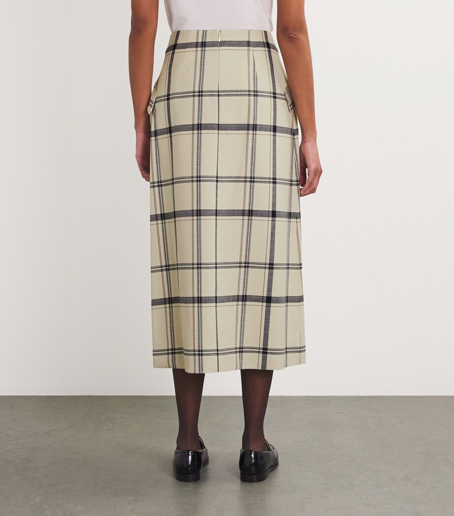 Corelia Check Midi Skirt MCRMCREAM/BLCK CHECK Image 4