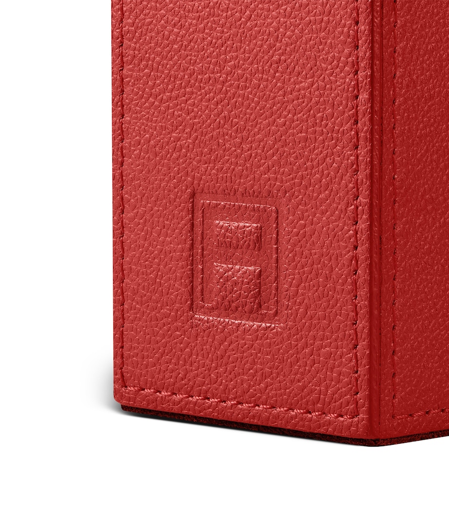 Leather Left Cubist Bookend RED Image 3