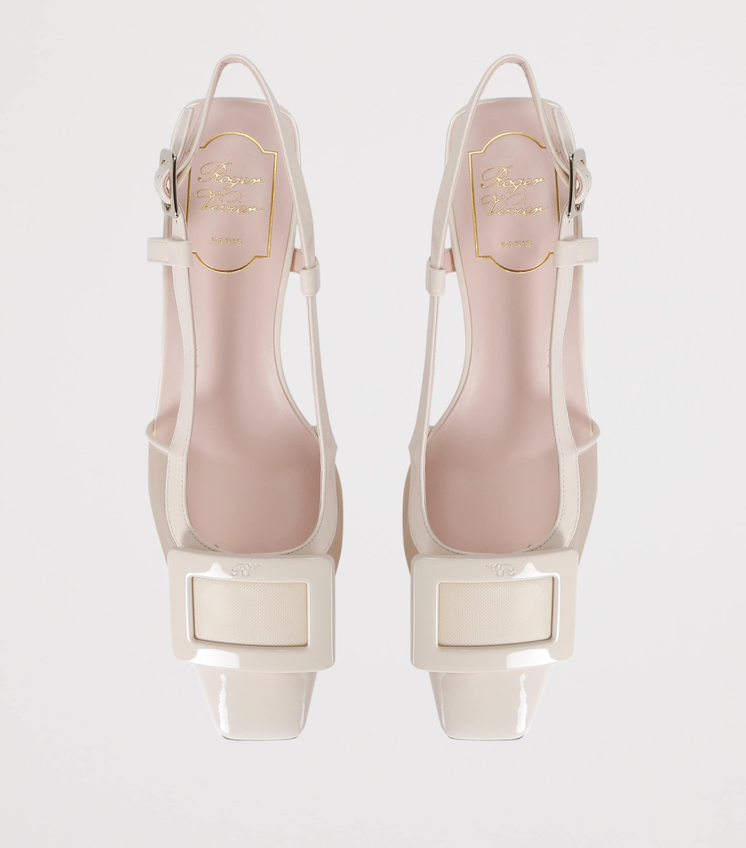 【関税&送料込】Roger Vivier Belle Vivier 45 Slingback Pumps Belle Vivier 45 patent leather slingback pumps in