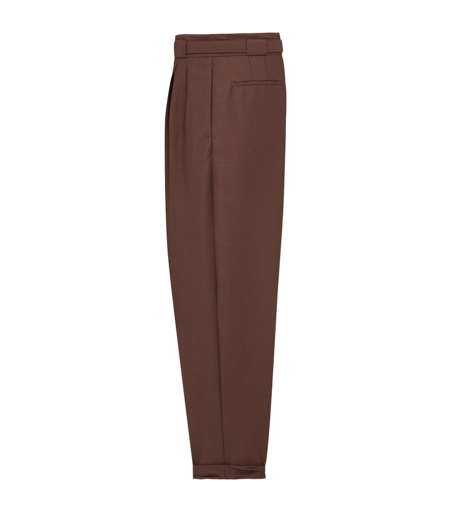Wool-Mohair Pleated Straight Trousers 2019 Image 2