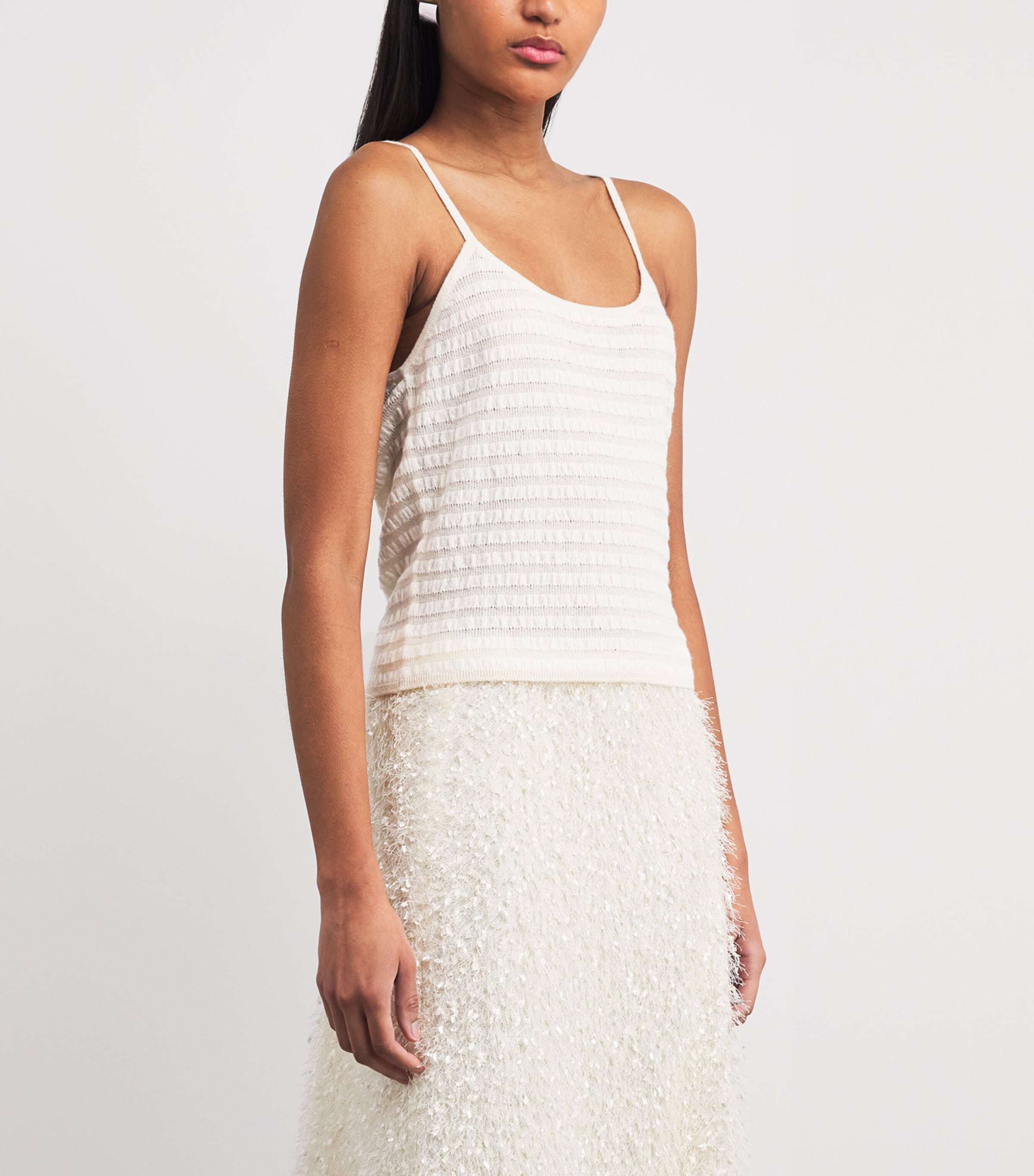 Barrie Womens Cashmere-Cotton Tank Top Chantlly Image 4