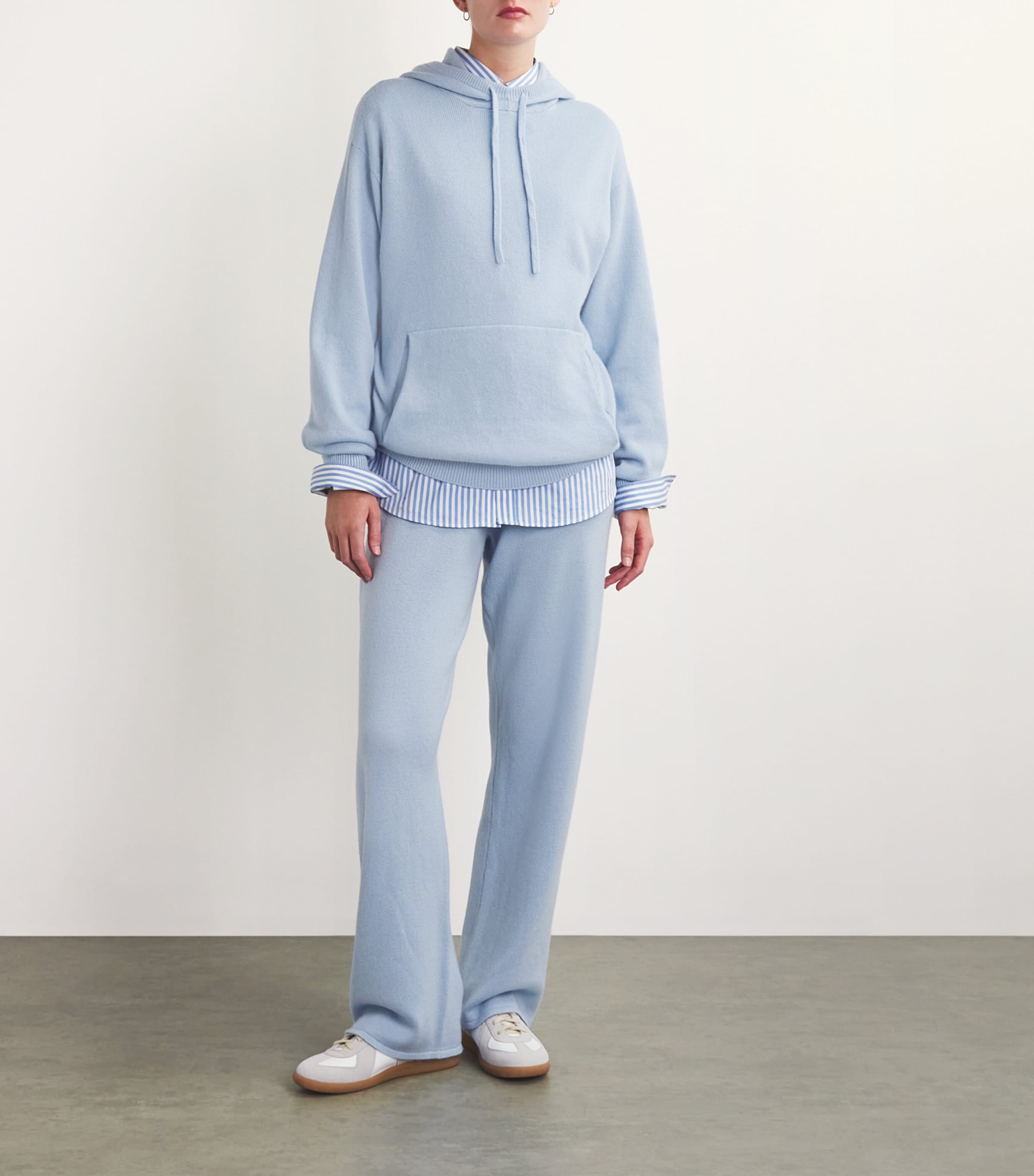 Harrods Womens Cashmere Hoodie Mirage Image 2