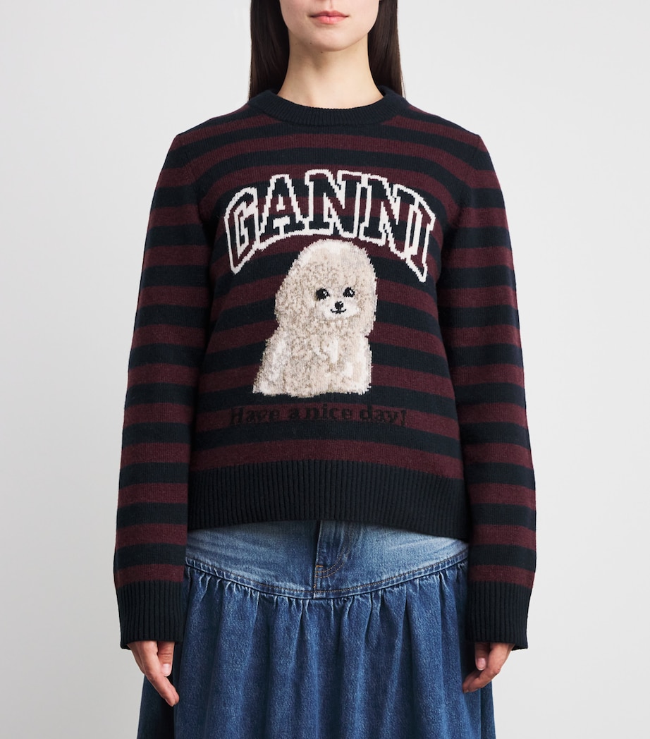 Wool-Blend Jacquard Poodle Sweatshirt 999 MULTICOLOUR Image 3