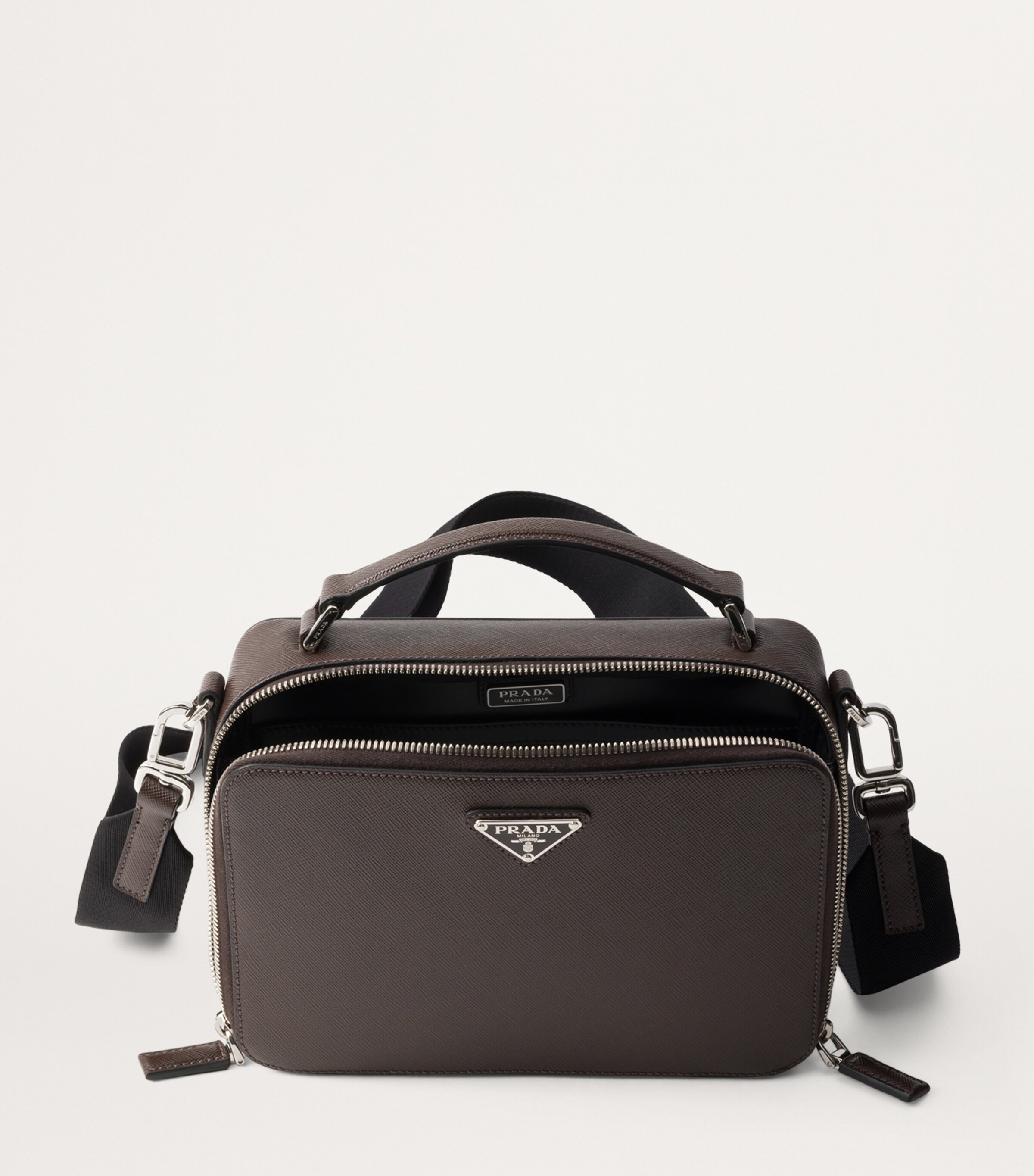 Prada Medium Saffiano Leather Brique Top-Handle Bag Image 4