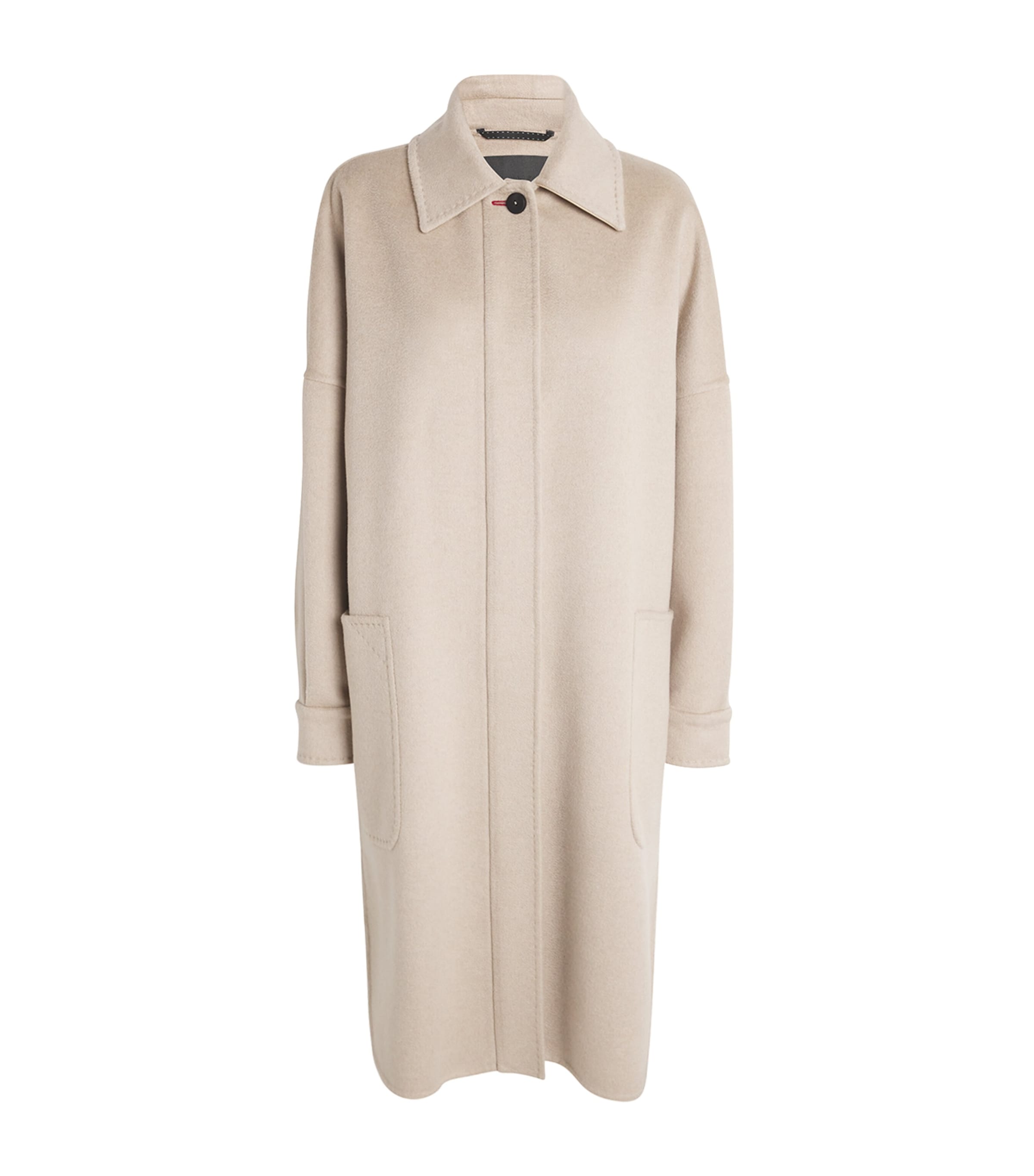 Max Mara Cashmere Button-up Coat In Beige