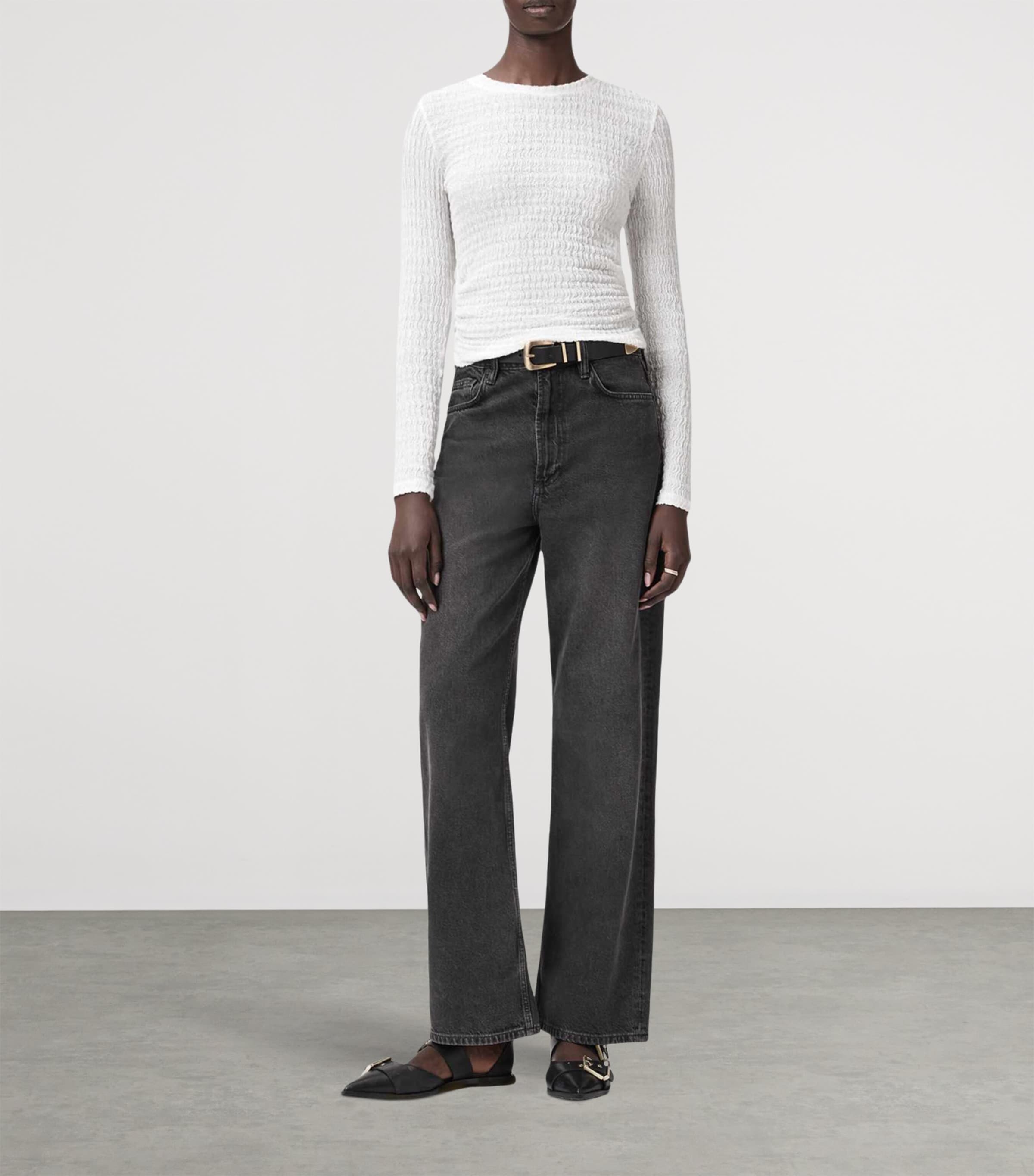 Cotton-Blend West Top WHITE Image 2