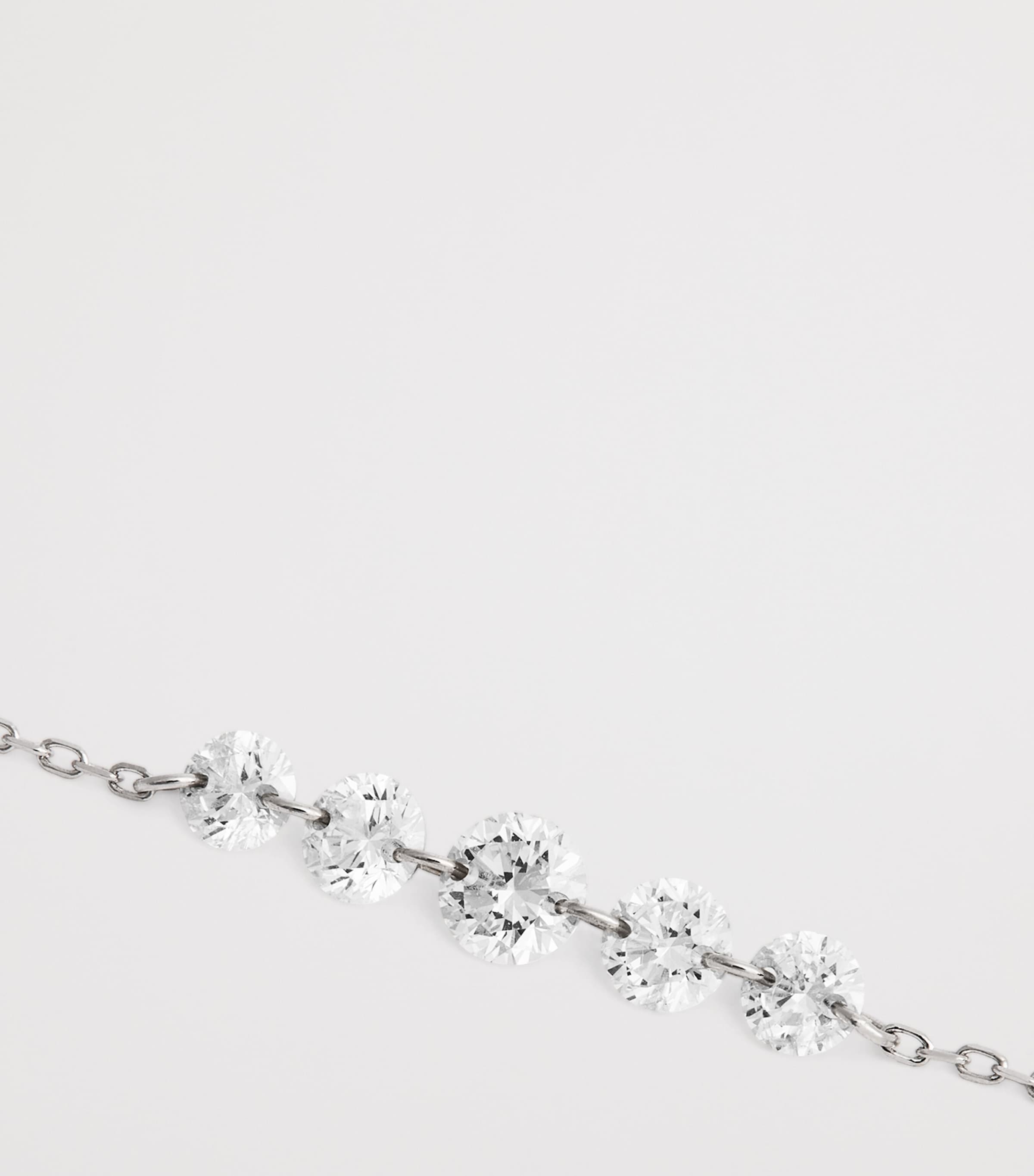 White Gold and Diamond 5-Stone Danaé Gradient Bracelet WHITE GOLD Image 3