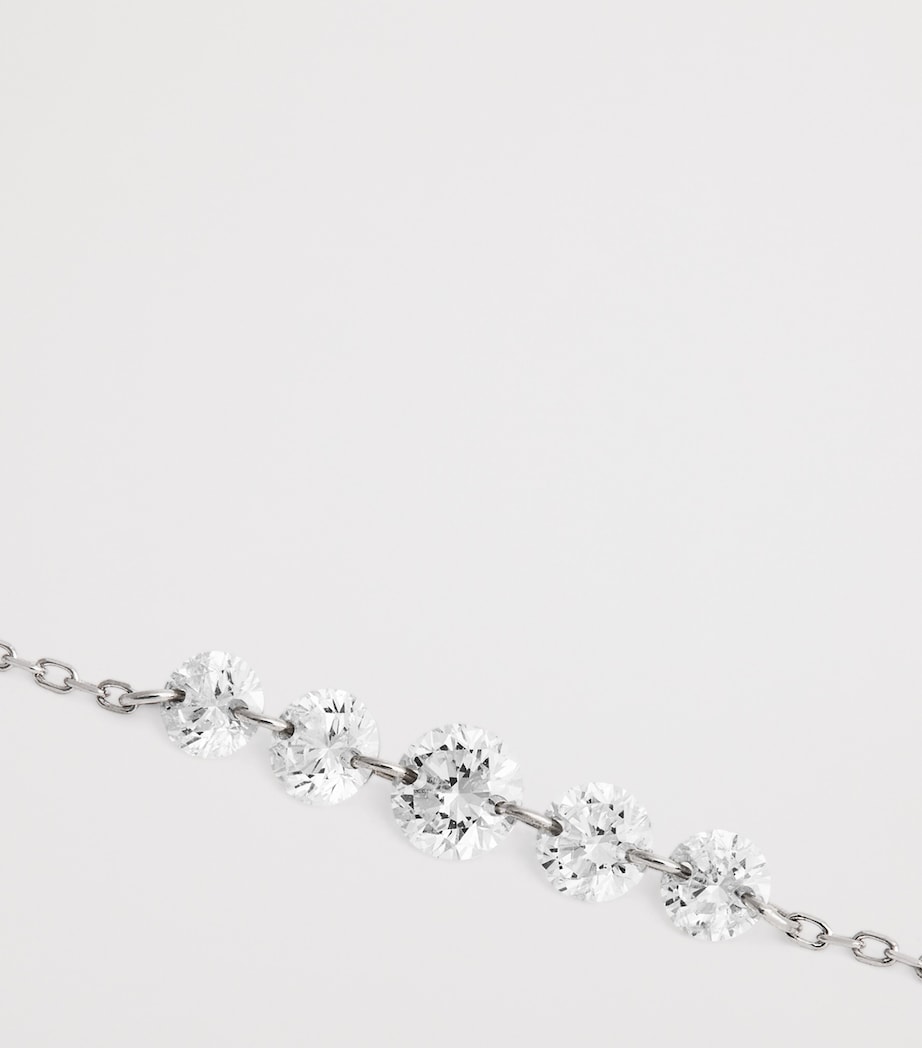 White Gold and Diamond 5-Stone Danaé Gradient Bracelet WHITE GOLD Image 3