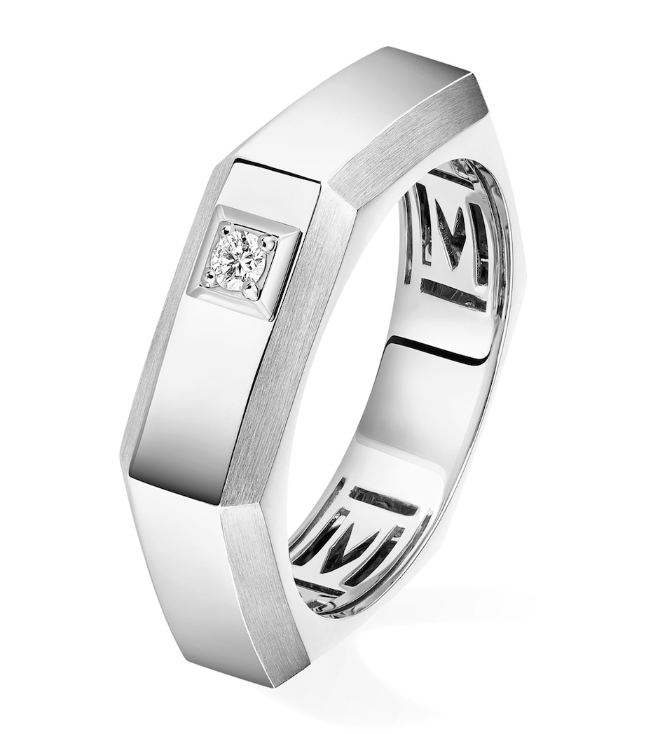 Messika Moderniste White Gold and Diamond Medium Ring White Gold Image 1