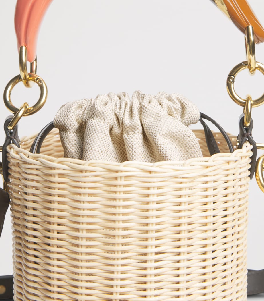Chloé Small Woven Tropicus Bucket Bag Hot Sand Image 4