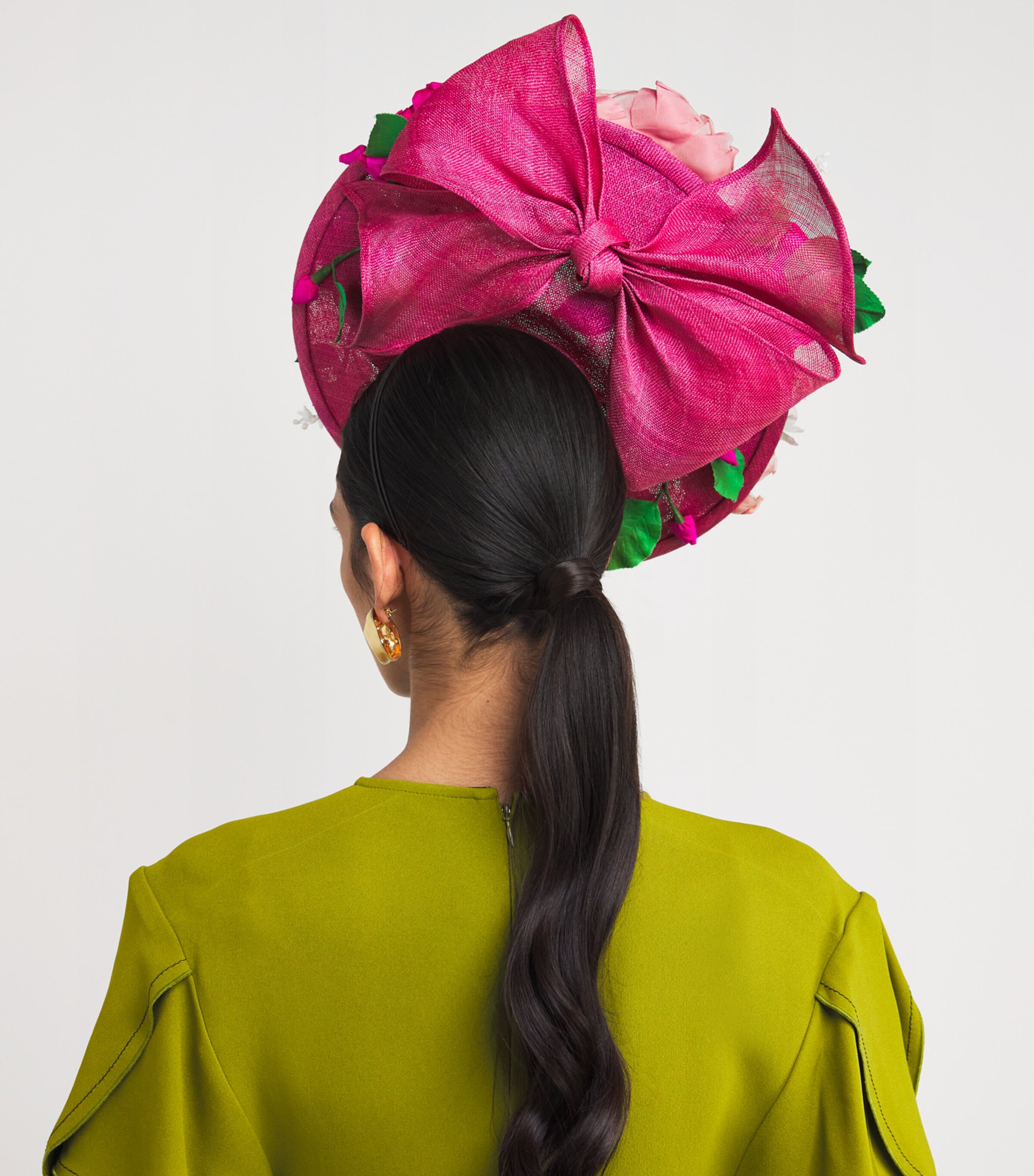 Floral-Detail Hat Fascinator PINK MIX Image 4