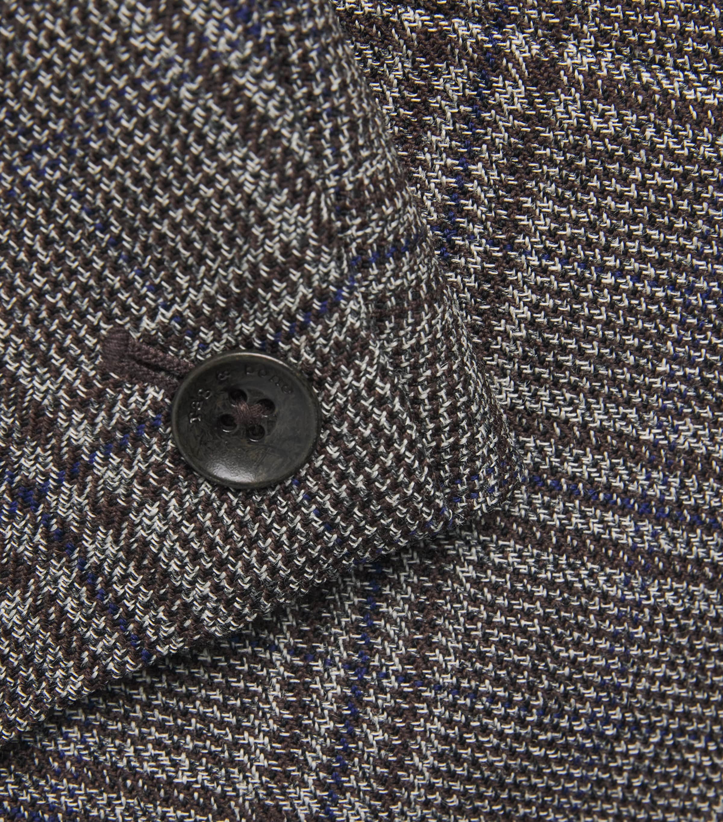 Wool Plaid Blazer BRWPL Image 5