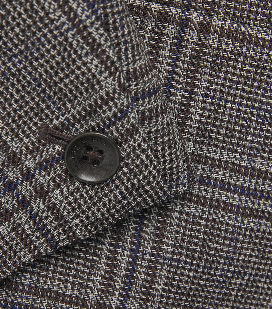Wool Plaid Blazer BRWPL Image 5