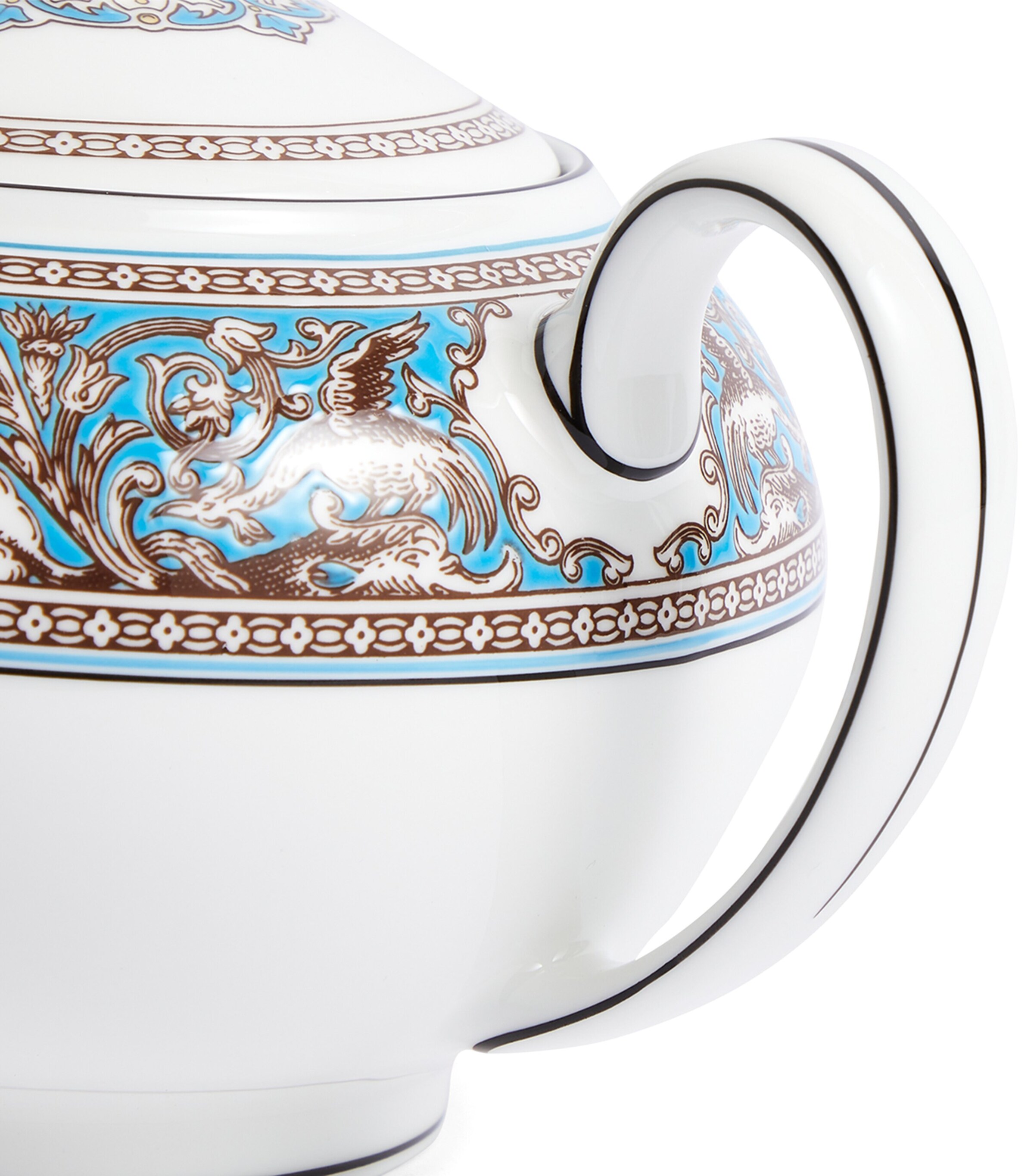 Wedgwood Florentine Turquoise Teapot (800ml) Blue Image 2