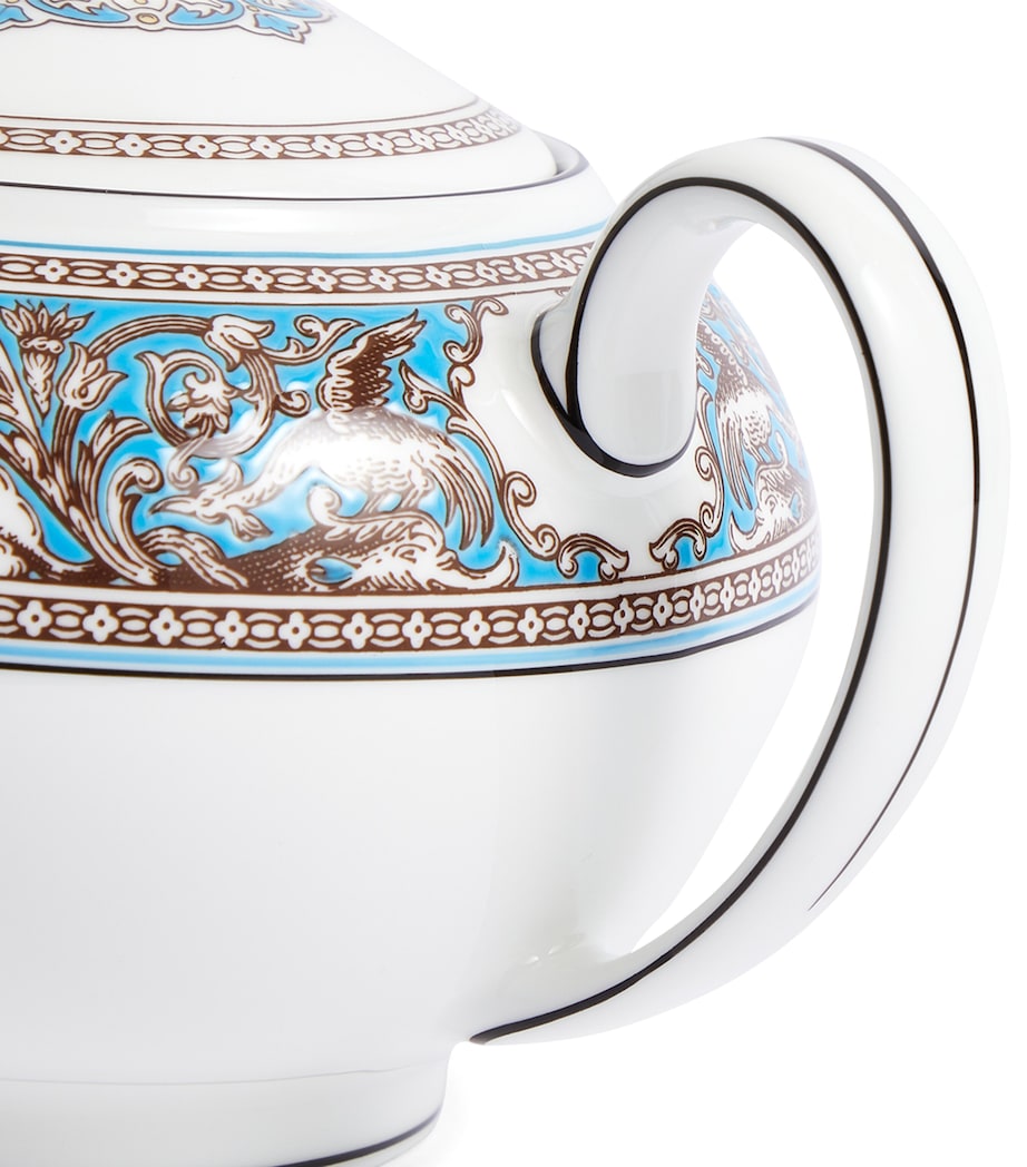 Wedgwood Florentine Turquoise Teapot (800ml) Blue Image 2