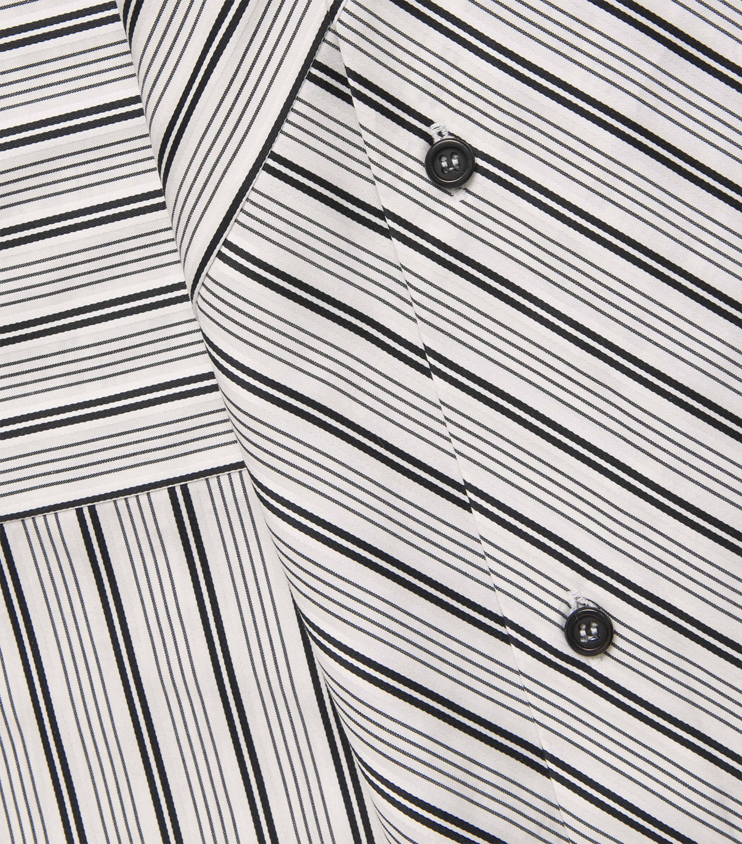 Stripe A-Line Midi Shirt Dress BLKSTRIPE Image 5