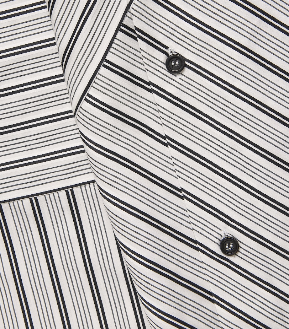 Stripe A-Line Midi Shirt Dress BLKSTRIPE Image 5