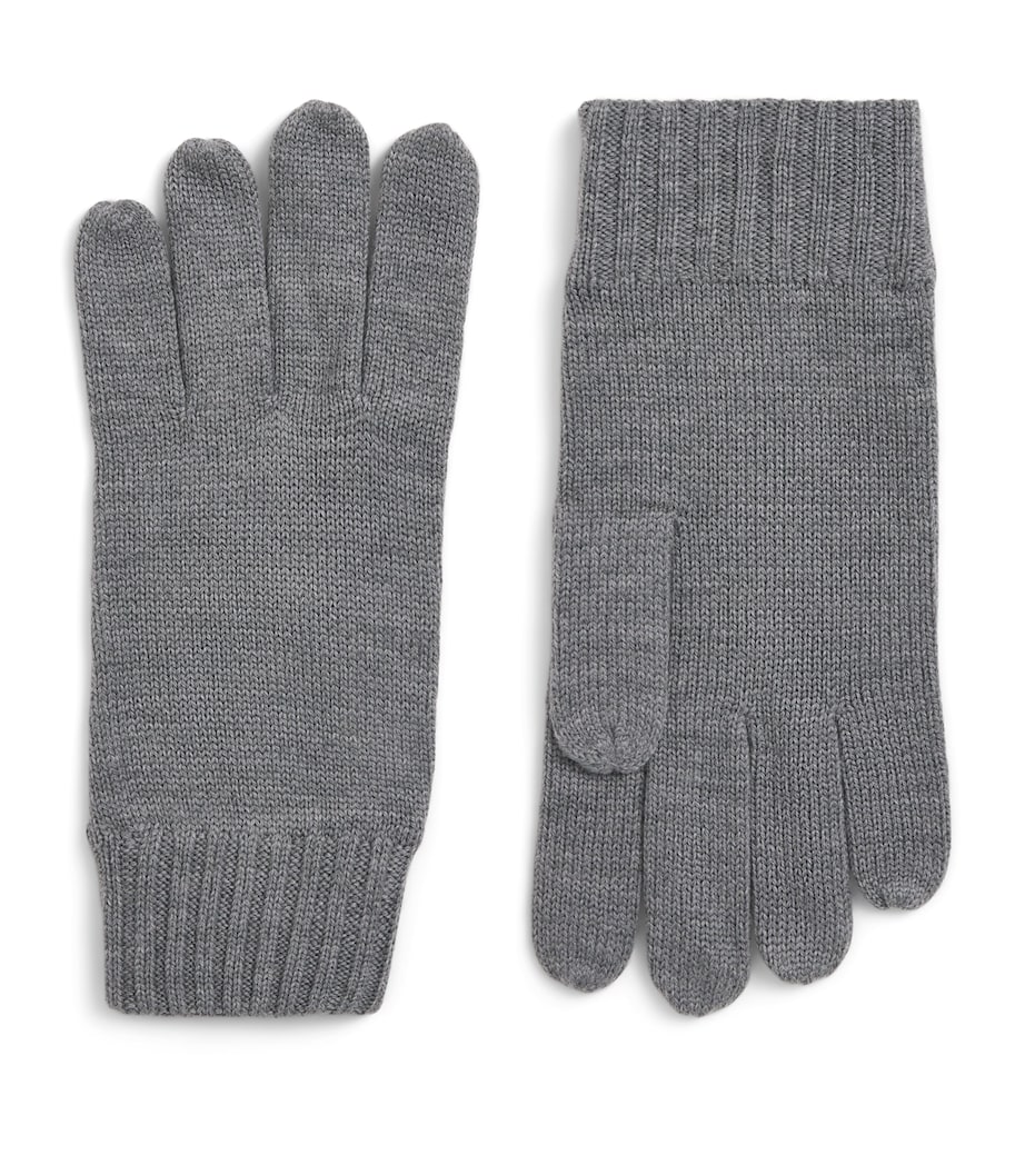 Polo Ralph Lauren Grey Wool Polo Pony Gloves | Harrods UK