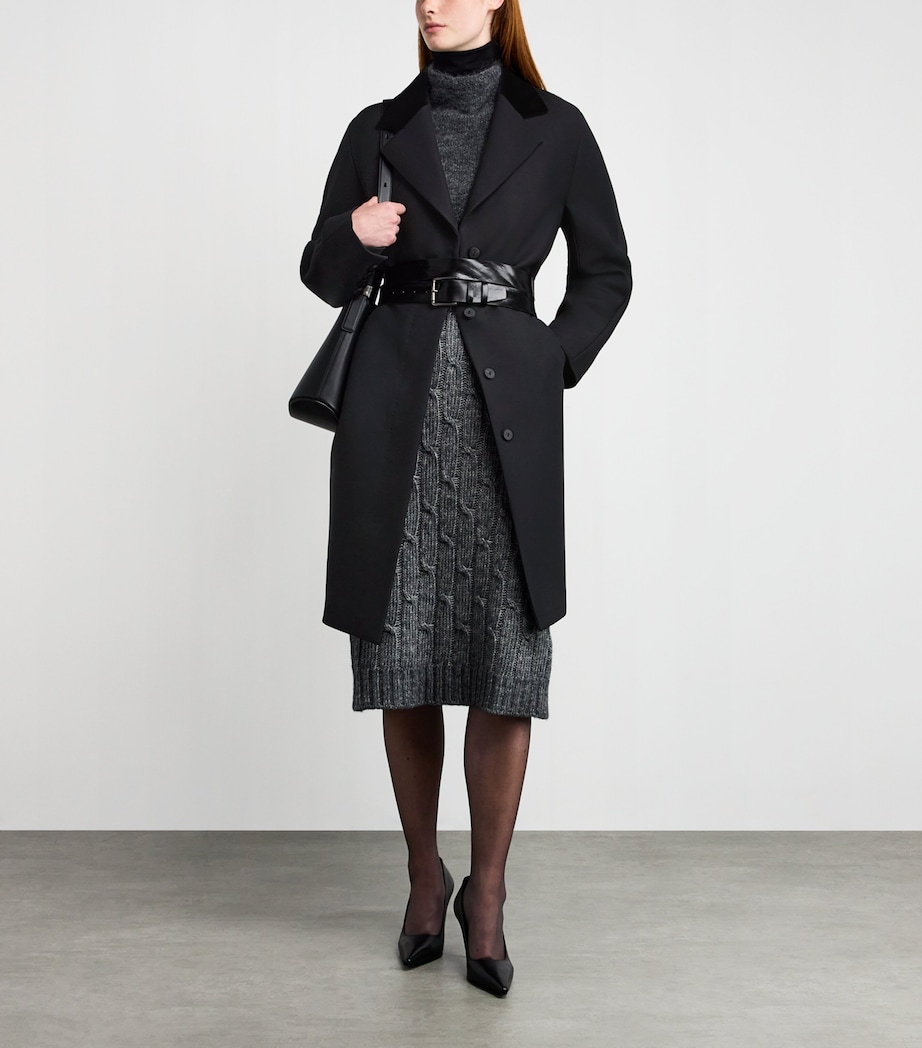 Wool-Silk Atelier Coat BLACK Image 2