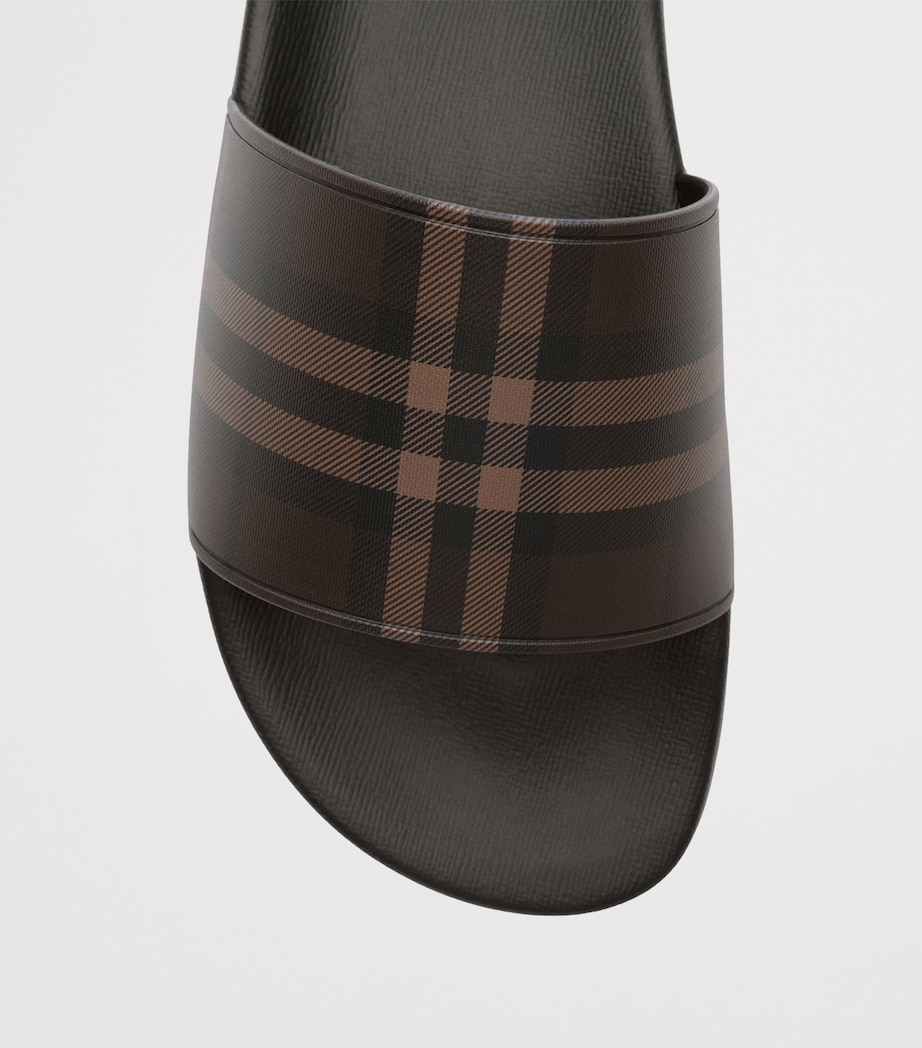 Burberry Check Slides Dark Brown Ip Chk Image 6