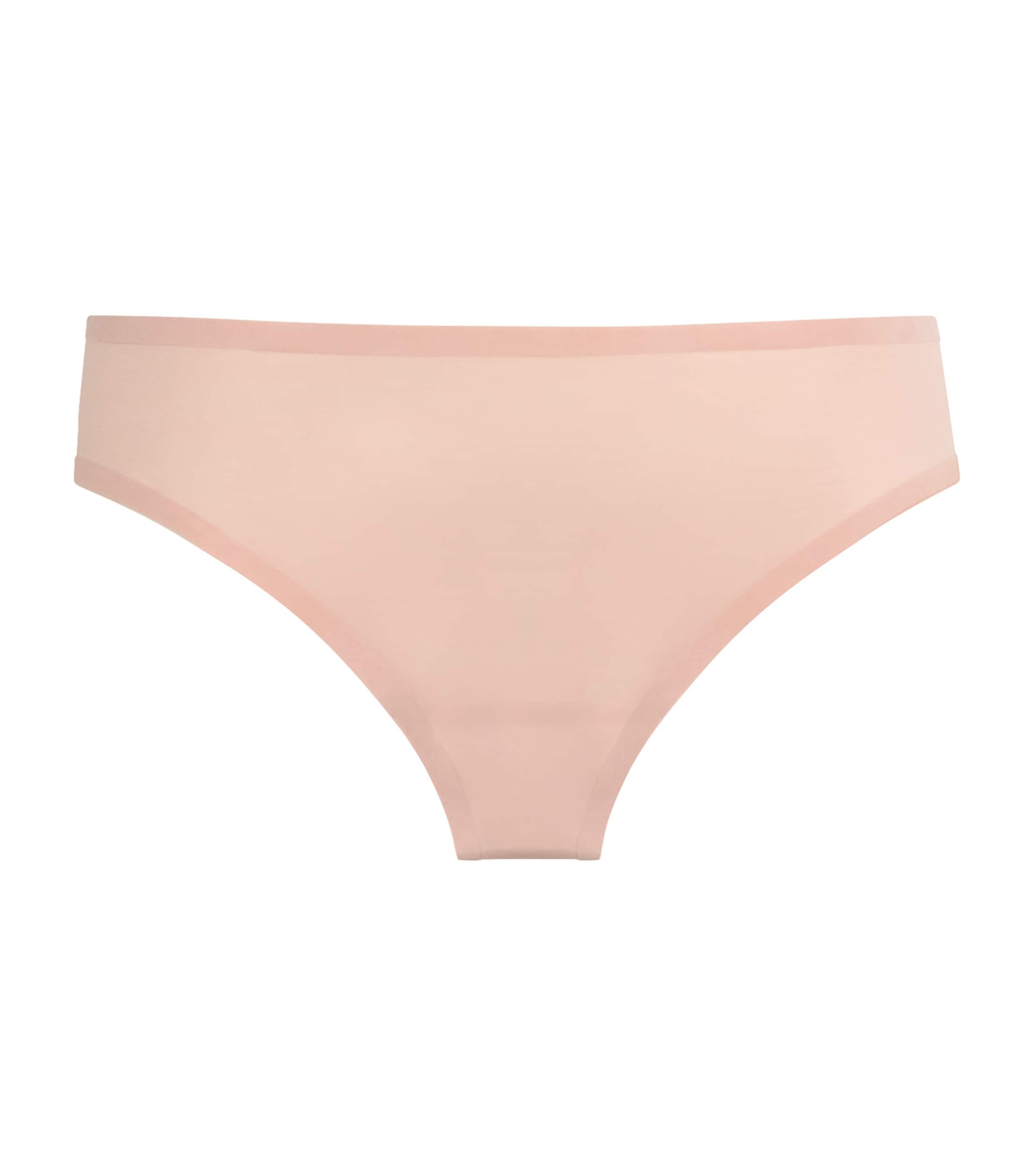 Wolford Womens Sheer Touch Tanga Briefs Rosepowder Image 1
