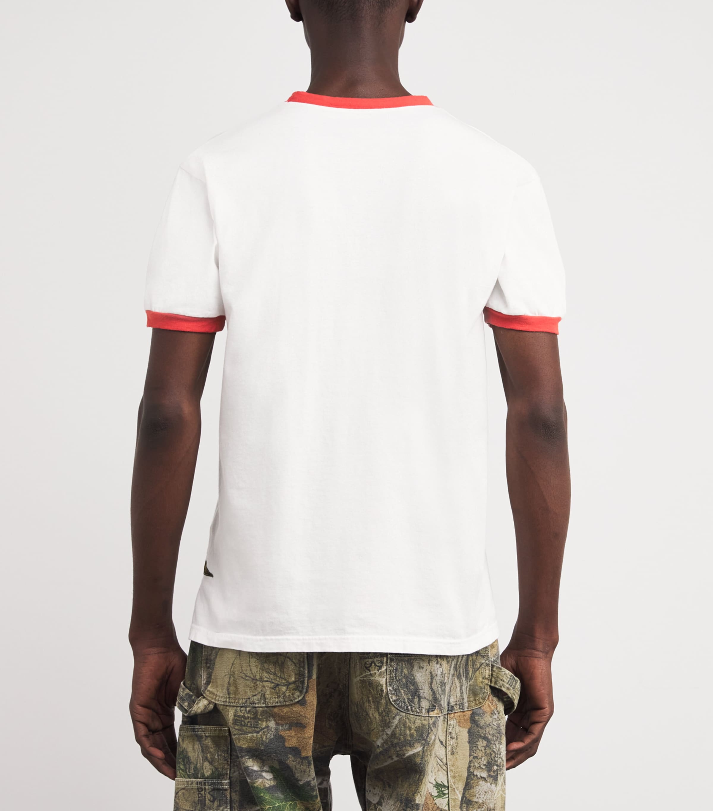 Cotton Pennant Ringer T-Shirt WHITE Image 4