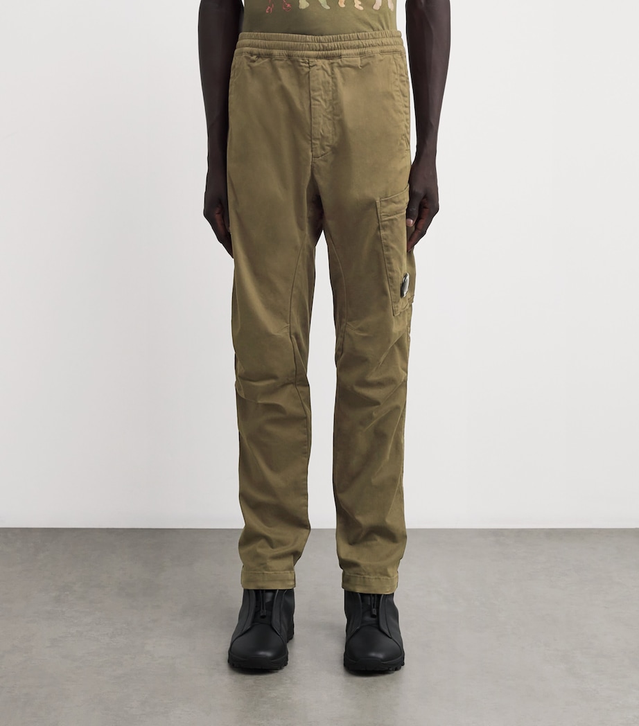 Stretch-Cotton Cargo Trousers 683 IVY GREEN Image 3