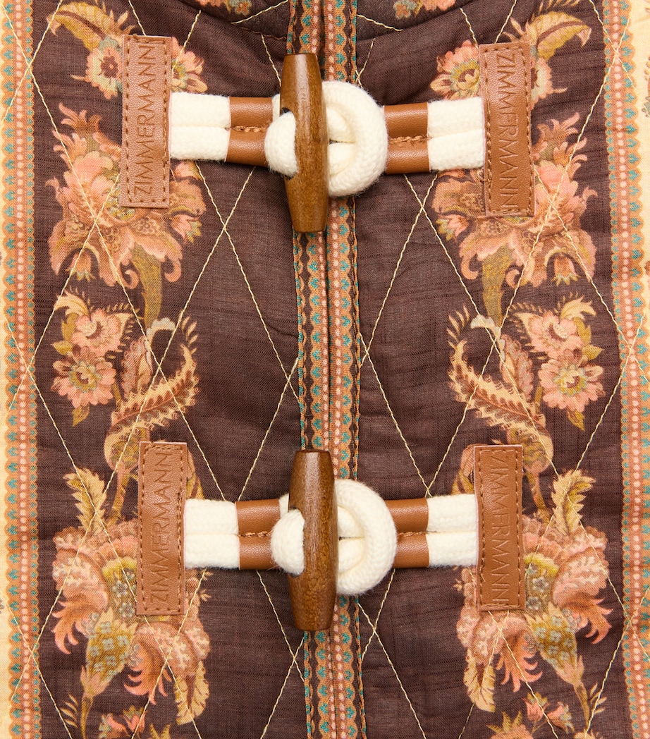 Zimmermann Womens Cotton Printed Aster Bomber Jacket Spli Spliced Image 6